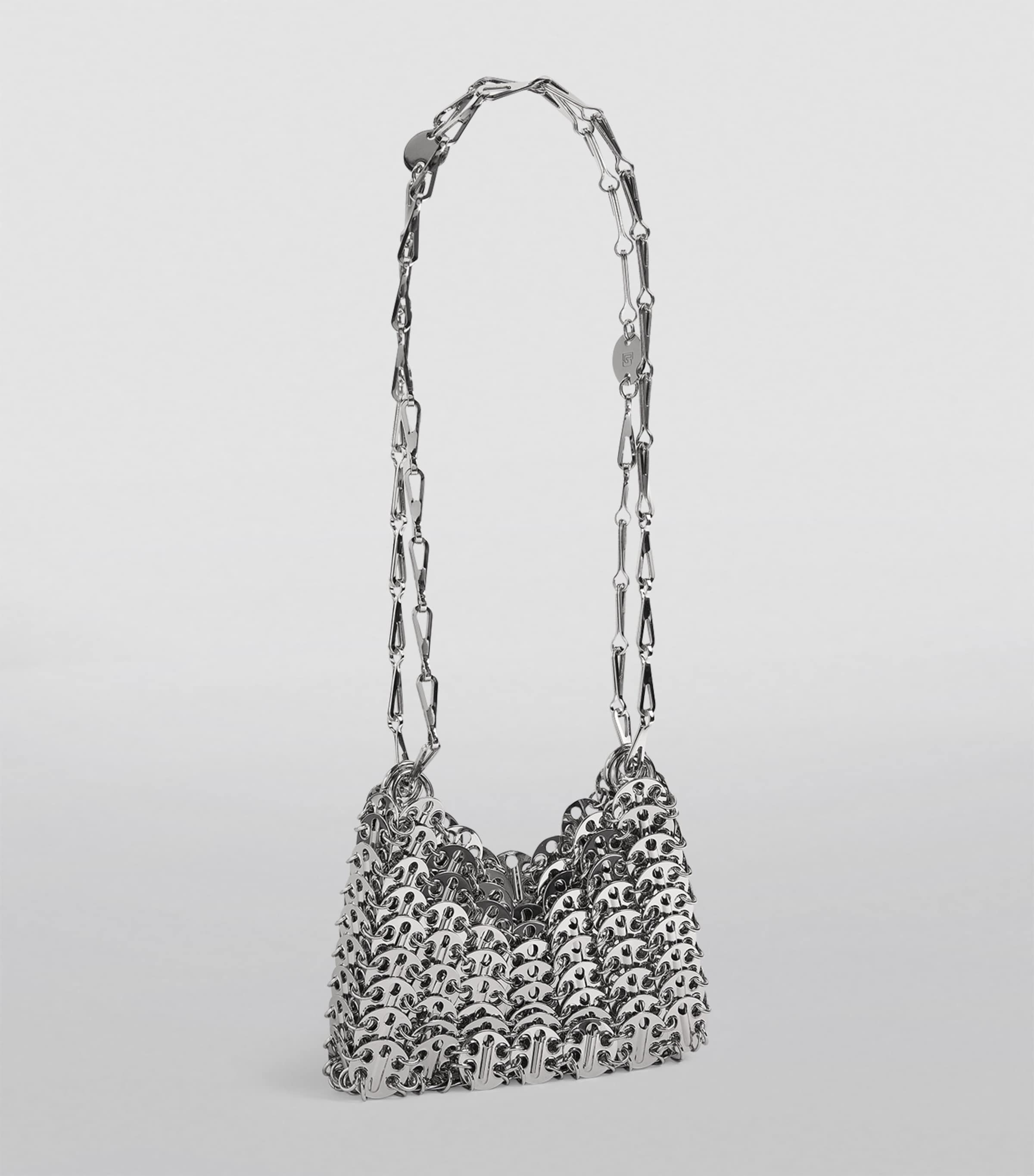 Rabanne chainmail nano bag in metal finish, UK version