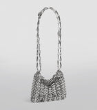 Rabanne chainmail nano bag in metal finish, UK version