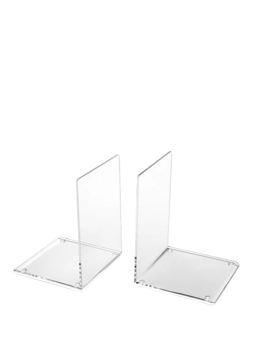 Osco acrylic bookends set of 2 clear (British brand)