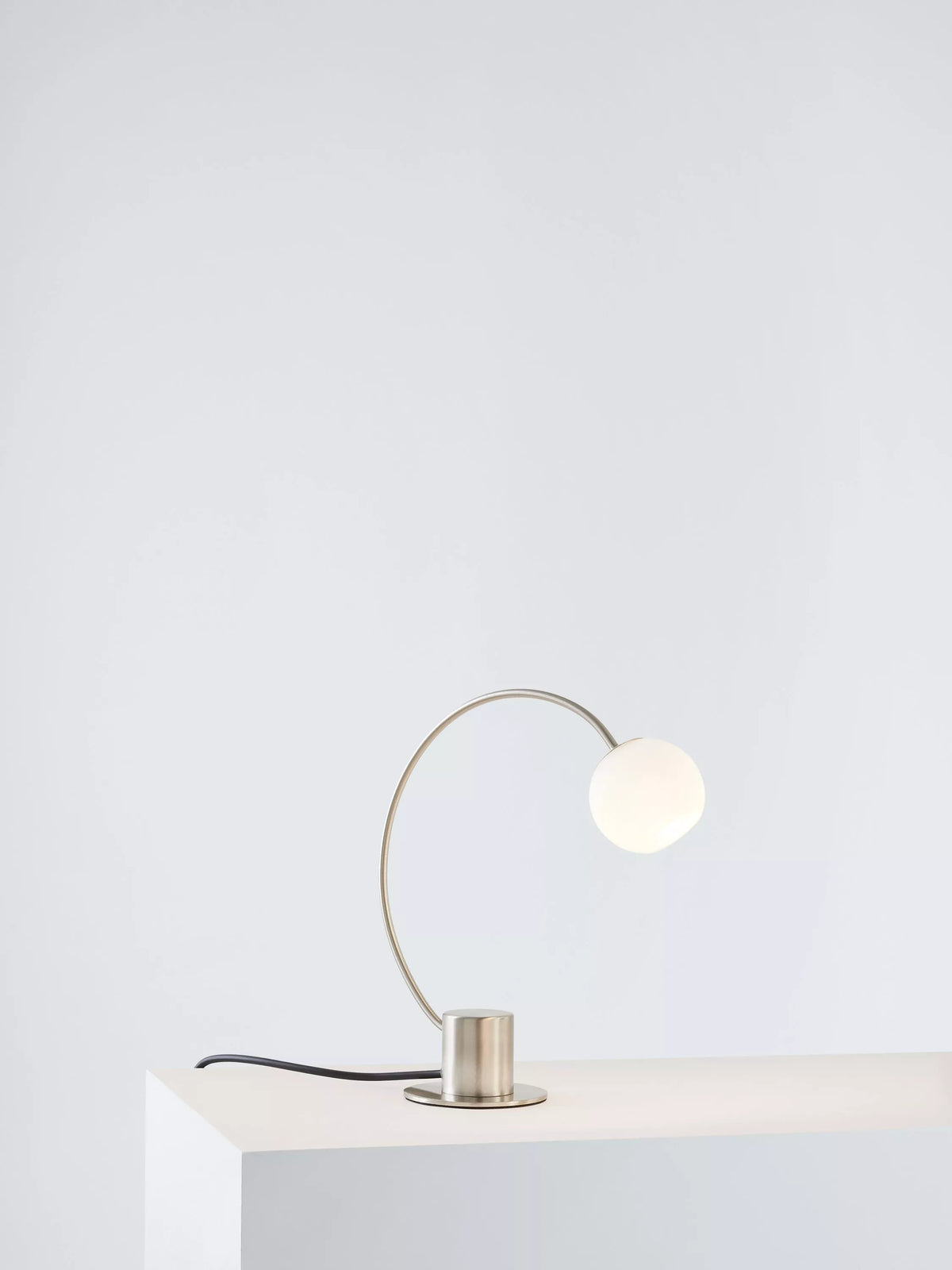John Lewis Helium Touch chrome table lamp, UK version