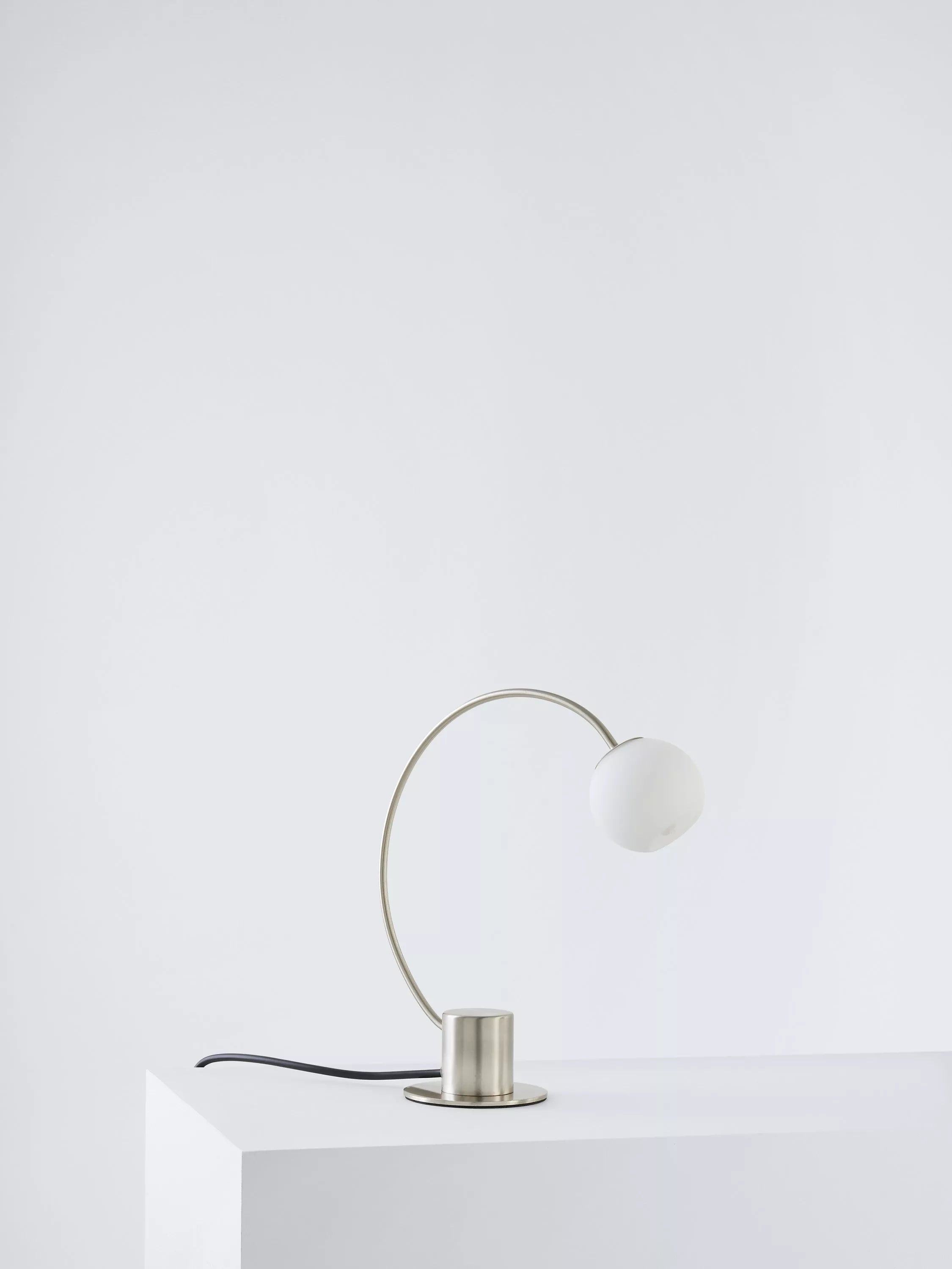 John Lewis Helium Touch chrome table lamp, UK version