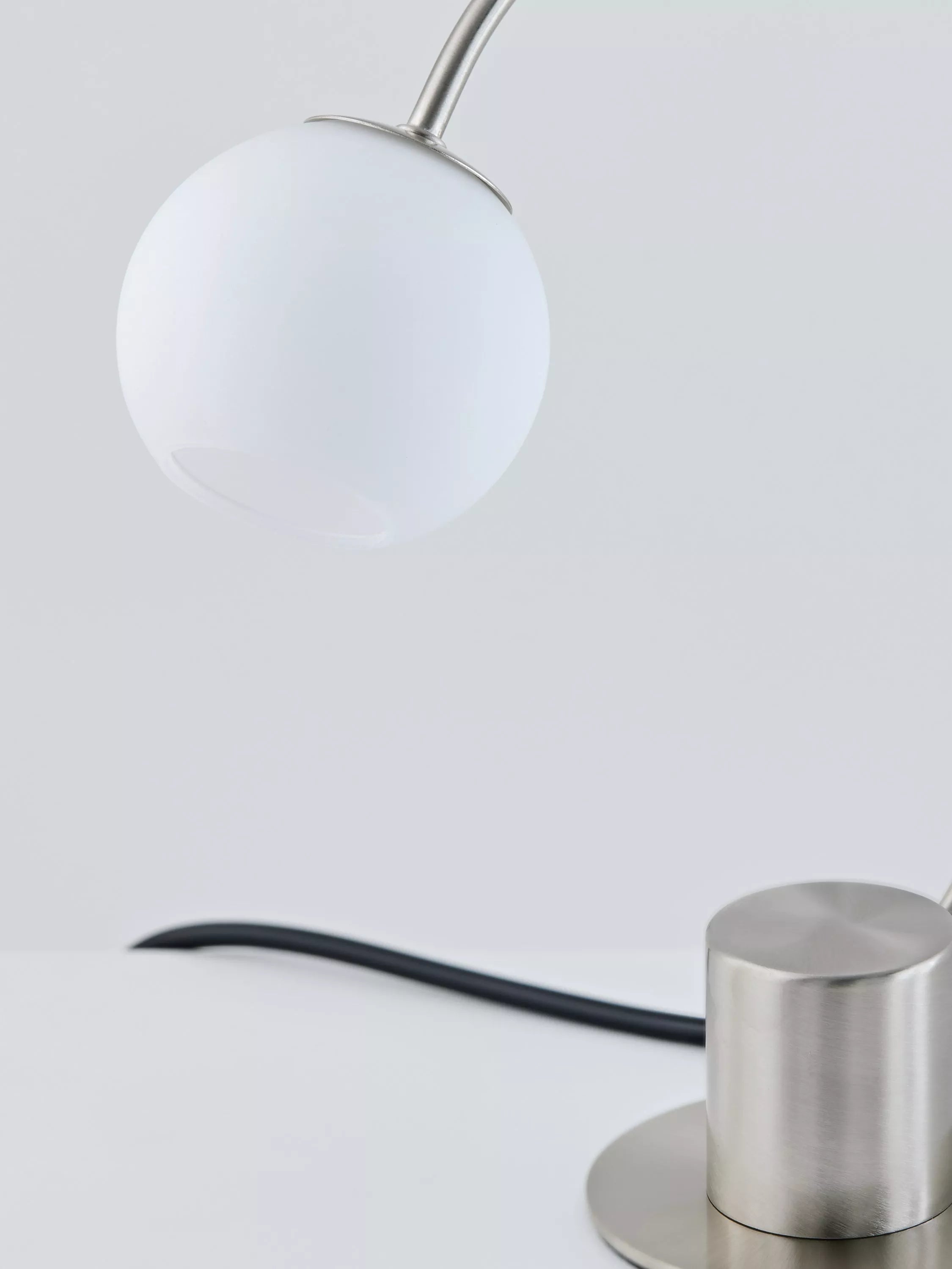 John Lewis Helium Touch chrome table lamp, UK version