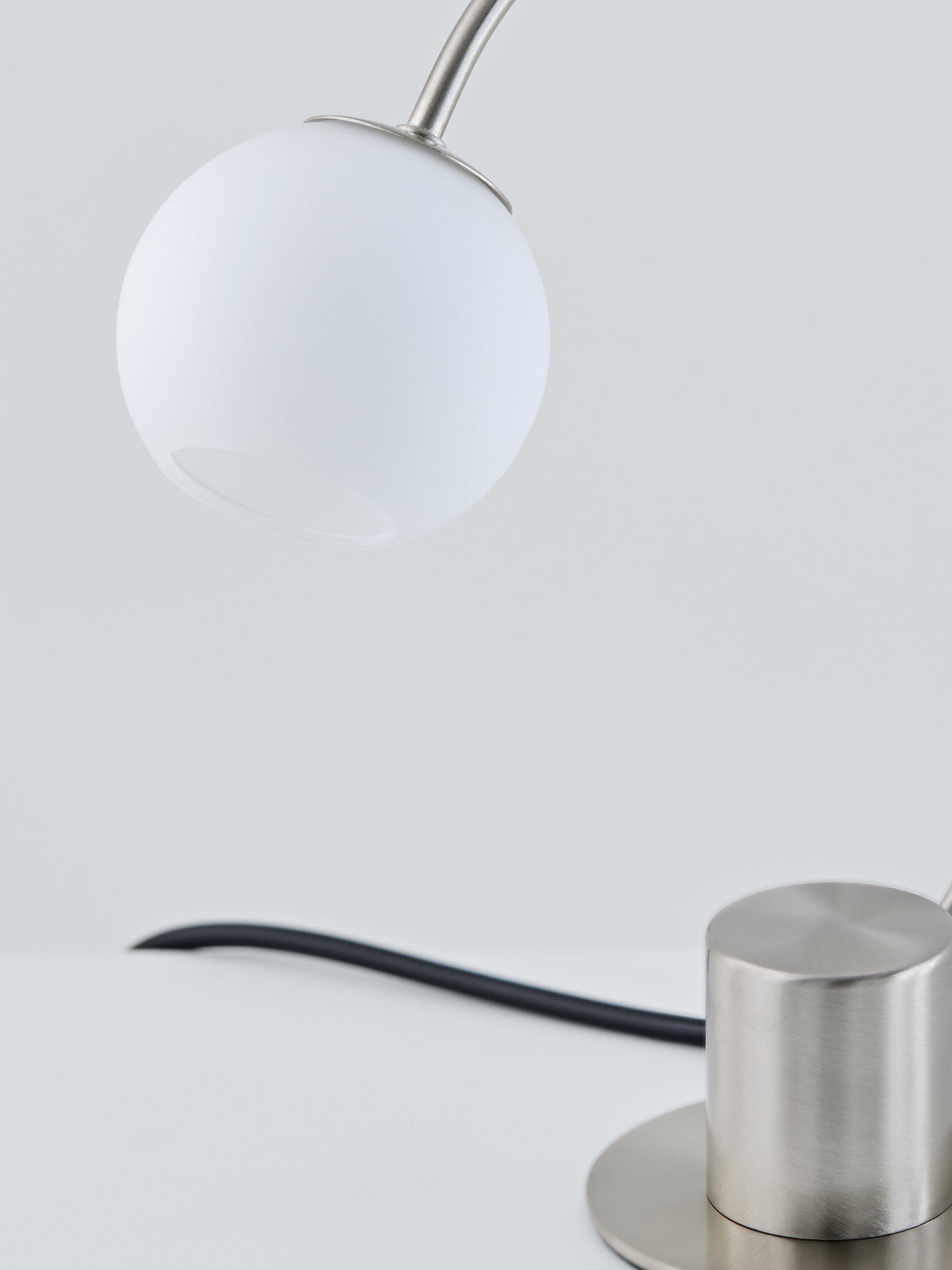 John Lewis Helium Touch chrome table lamp, UK version