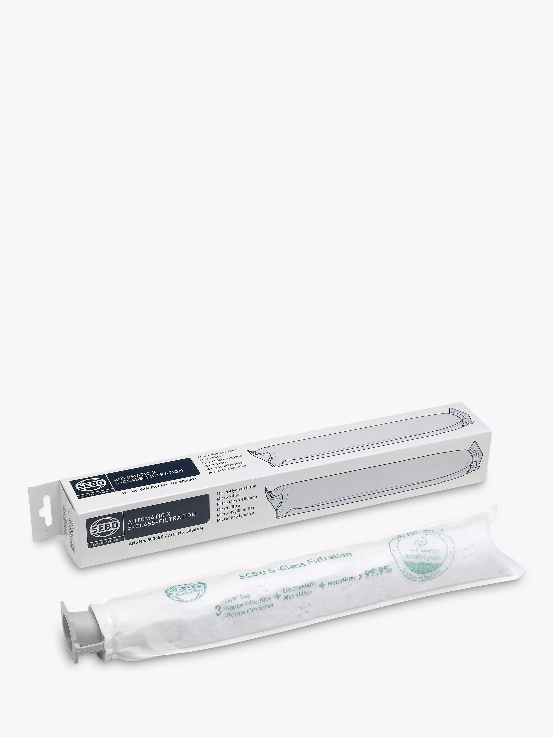 SEBO micro hygiene filter for upright vacuums - British product