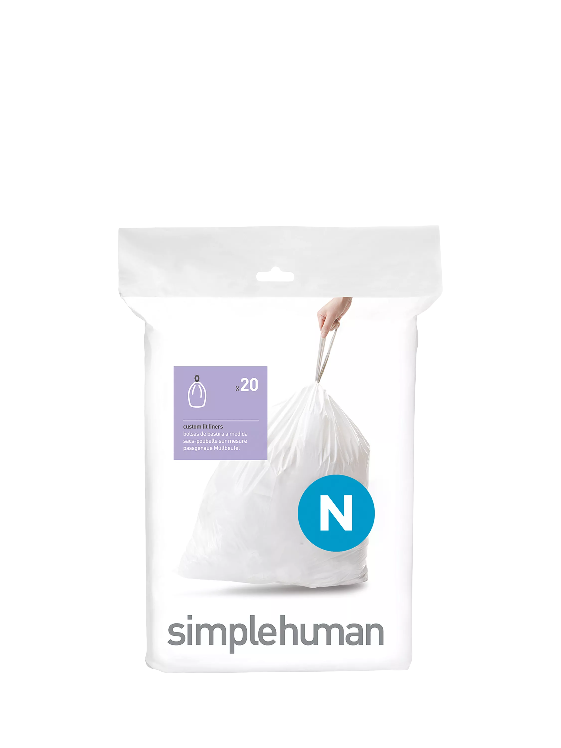 Simplehuman bin liners Code N pack of 20, UK version