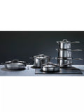 Le Creuset stainless steel deep casserole 24cm, imported from the UK