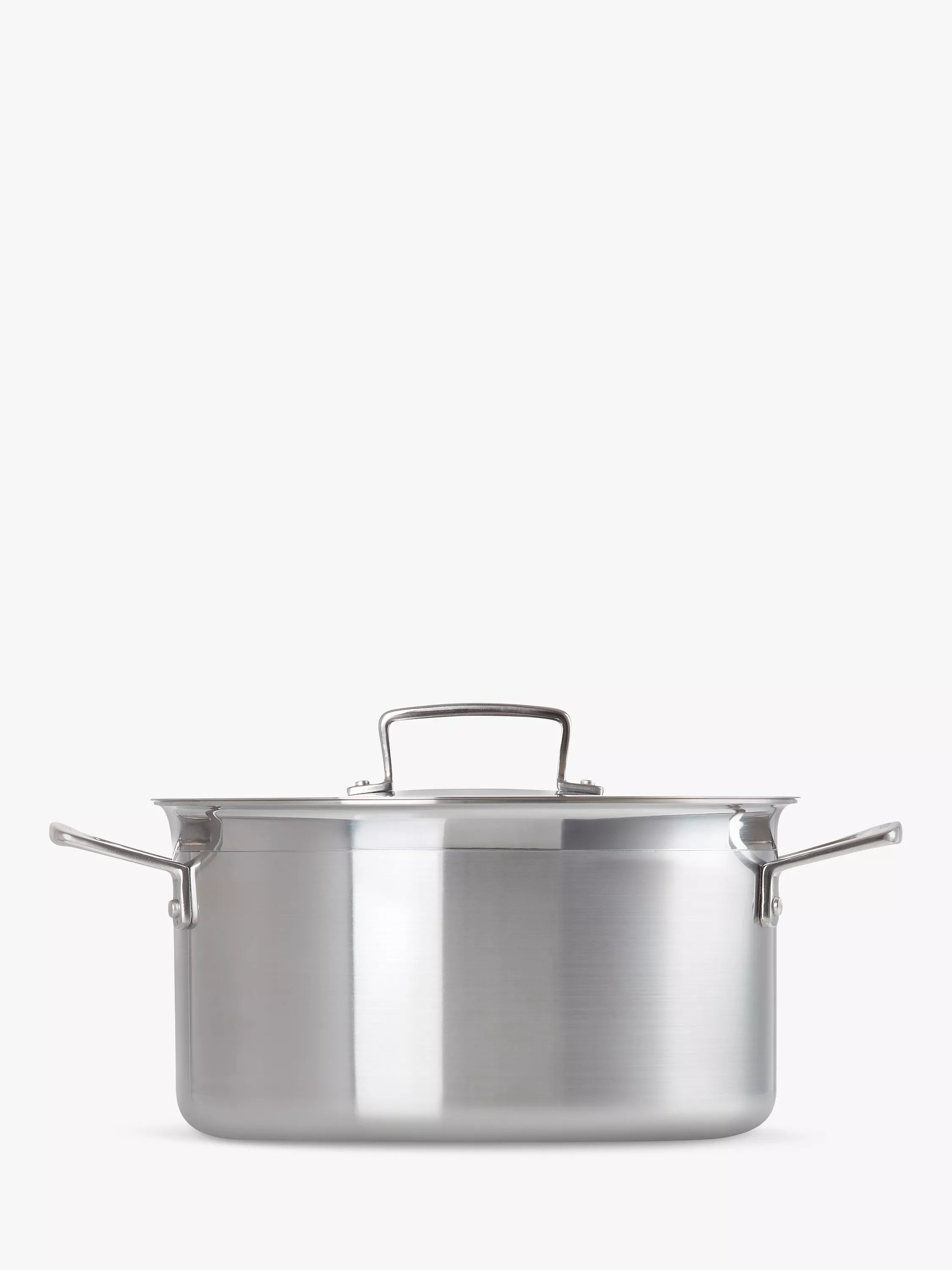 Le Creuset stainless steel deep casserole 24cm, imported from the UK