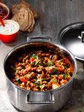 Le Creuset stainless steel deep casserole 24cm, imported from the UK