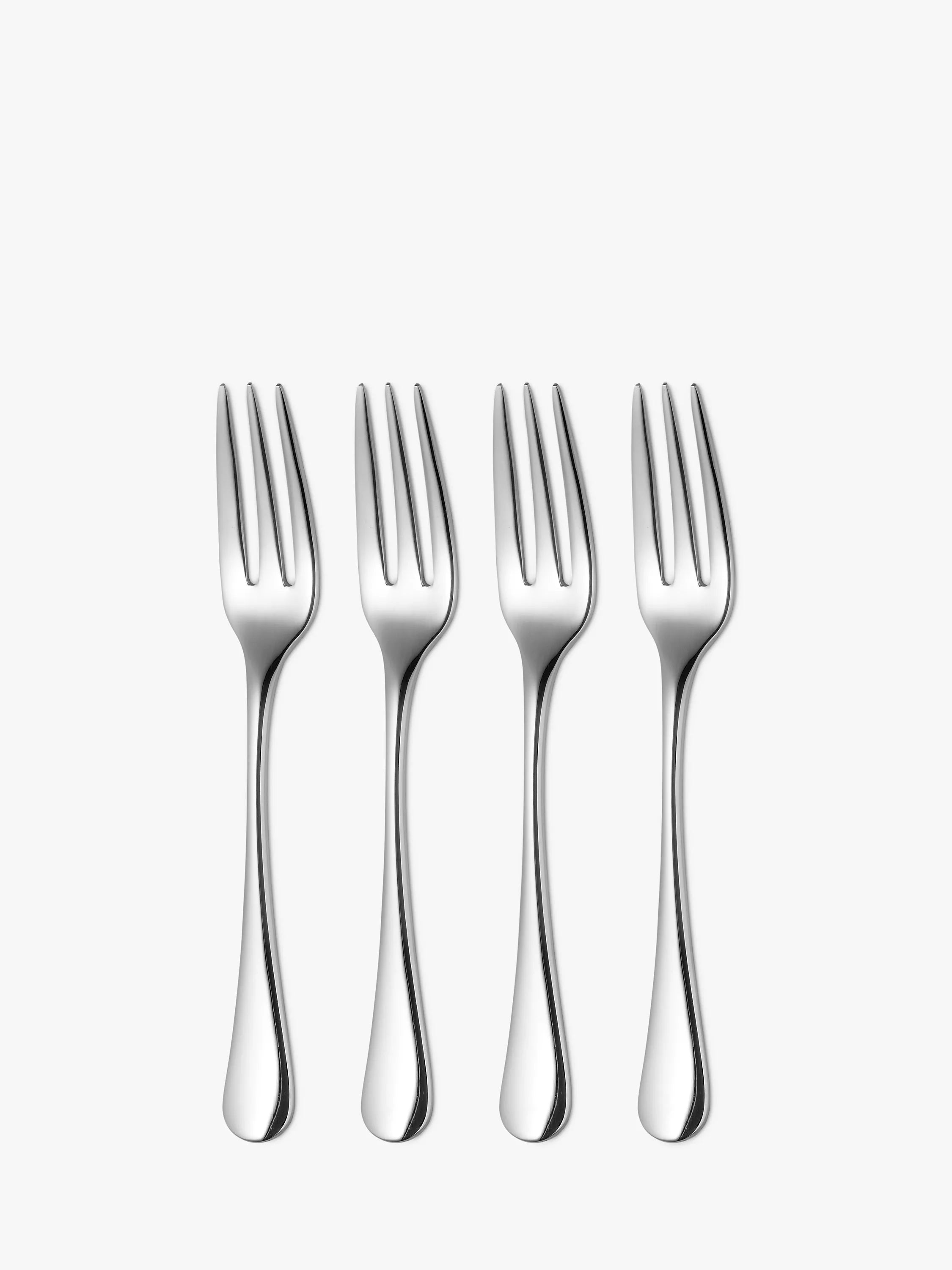 Robert Welch Radford stainless steel pastry forks set of 4, imported from the UK