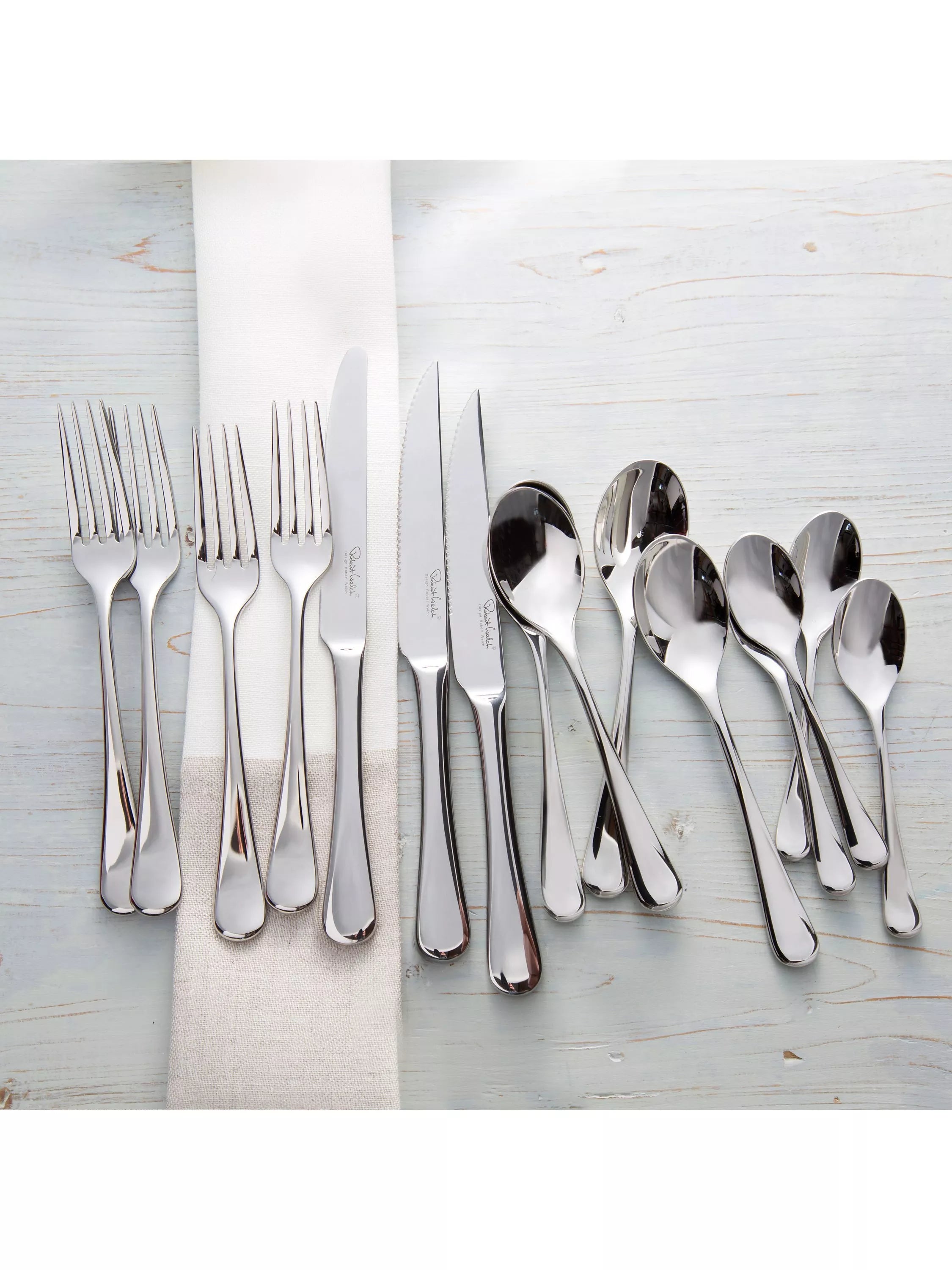 Robert Welch Radford dessert spoon mirror polished 18/10 stainless steel, UK version