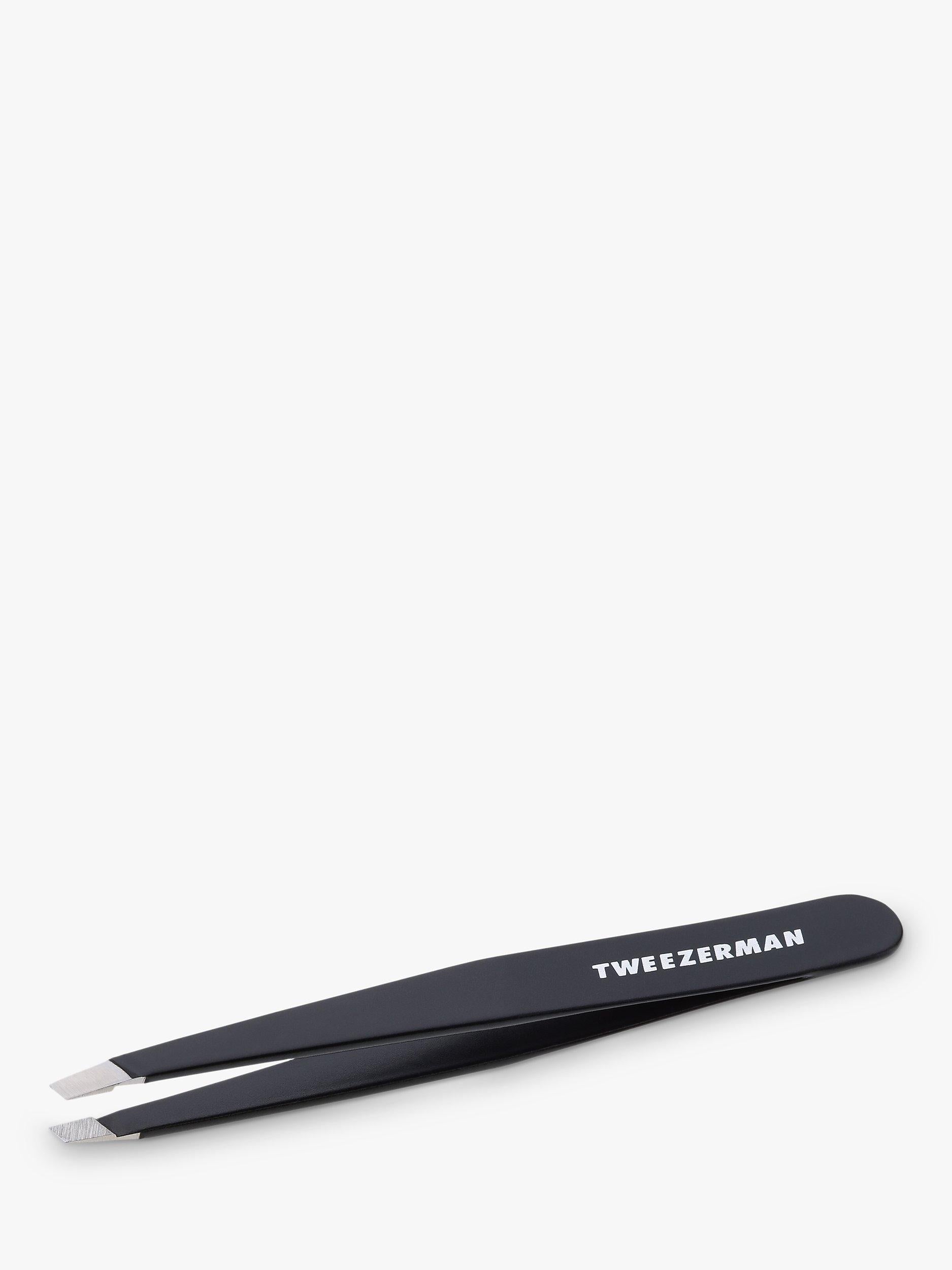 Tweezerman professional slant tweezer in black (British brand)