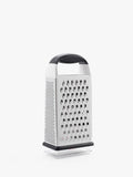 OXO box grater with four stainless steel surfaces and container, imported from the UK