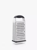OXO box grater with four stainless steel surfaces and container, imported from the UK