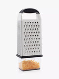 OXO box grater with four stainless steel surfaces and container, imported from the UK