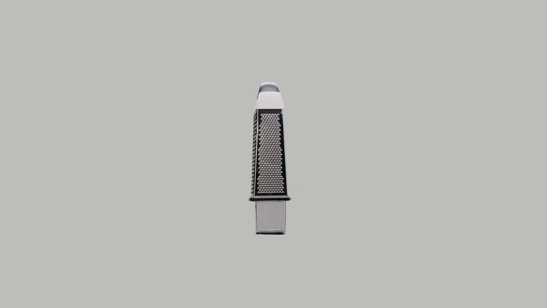 OXO box grater with four stainless steel surfaces and container, imported from the UK