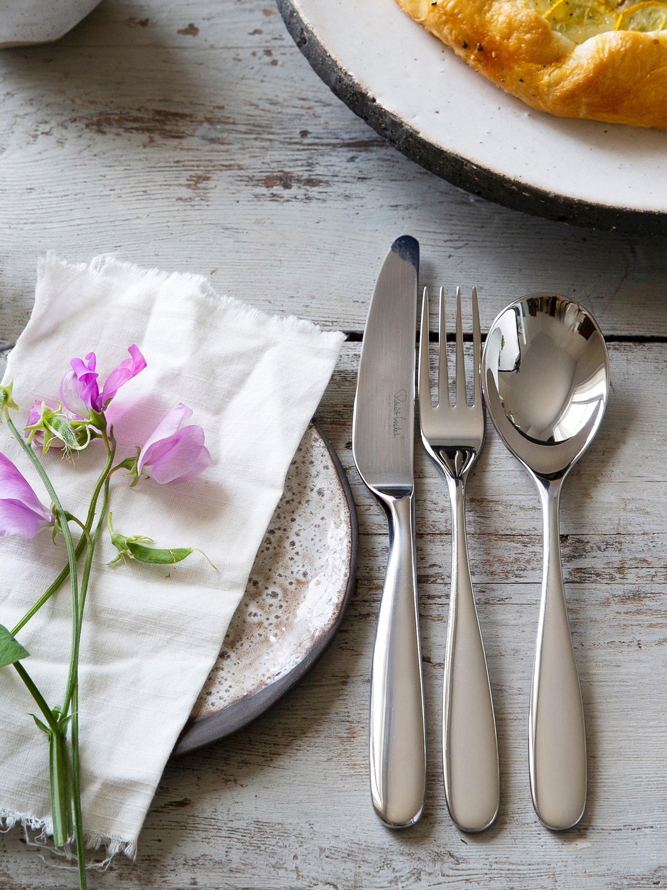 Robert Welch Stanton Bright stainless steel soup spoon - British product