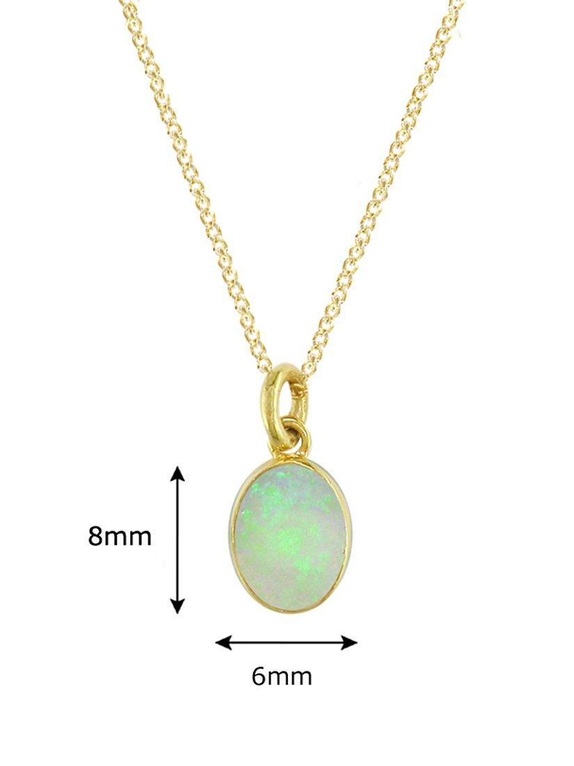 E.W Adams opal pendant necklace 9ct yellow gold - British product