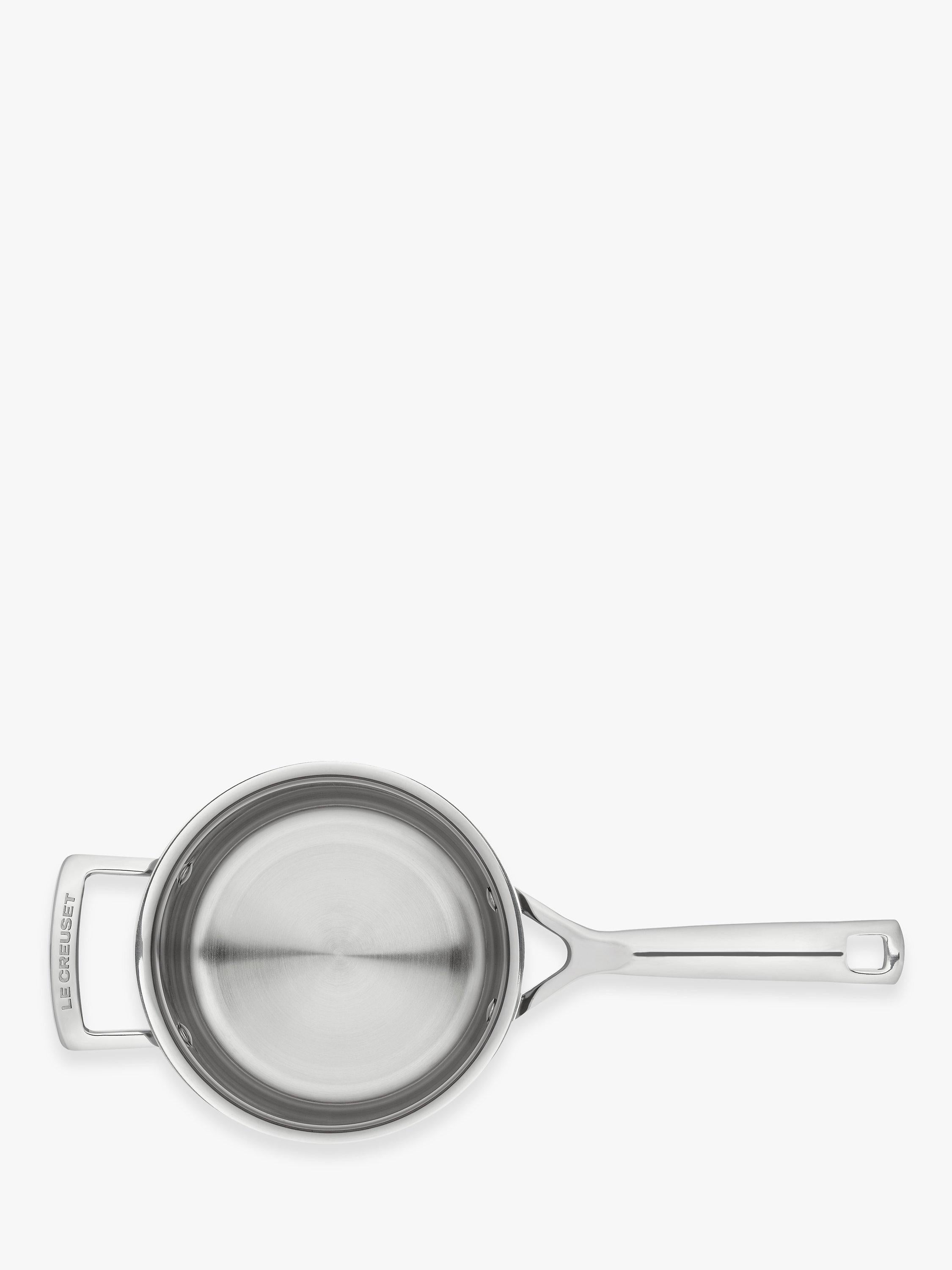 Le Creuset 3-ply stainless steel lidded saucepan, UK version