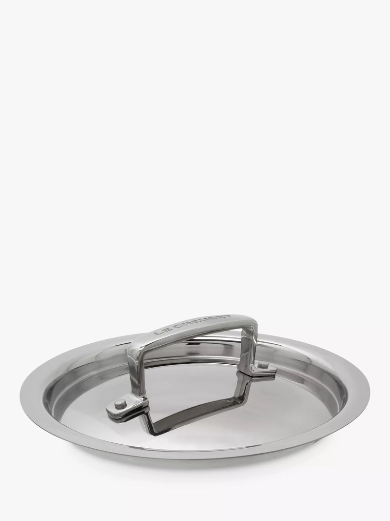 Le Creuset stainless steel lidded saucepan 14cm, UK version