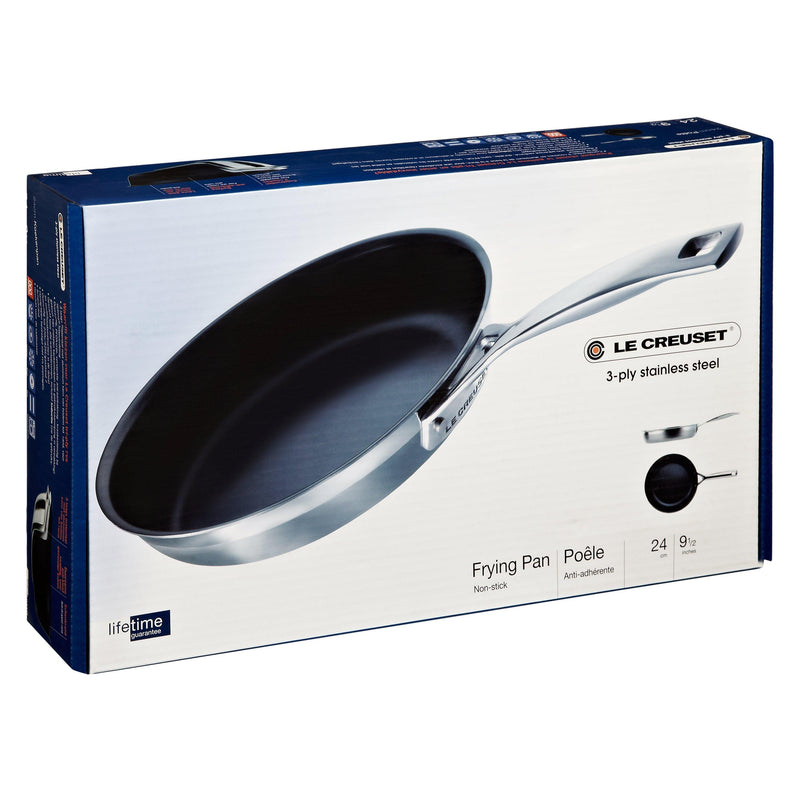 Le Creuset 3-Ply Stainless Steel Non-Stick Frying Pan 24cm, UK version