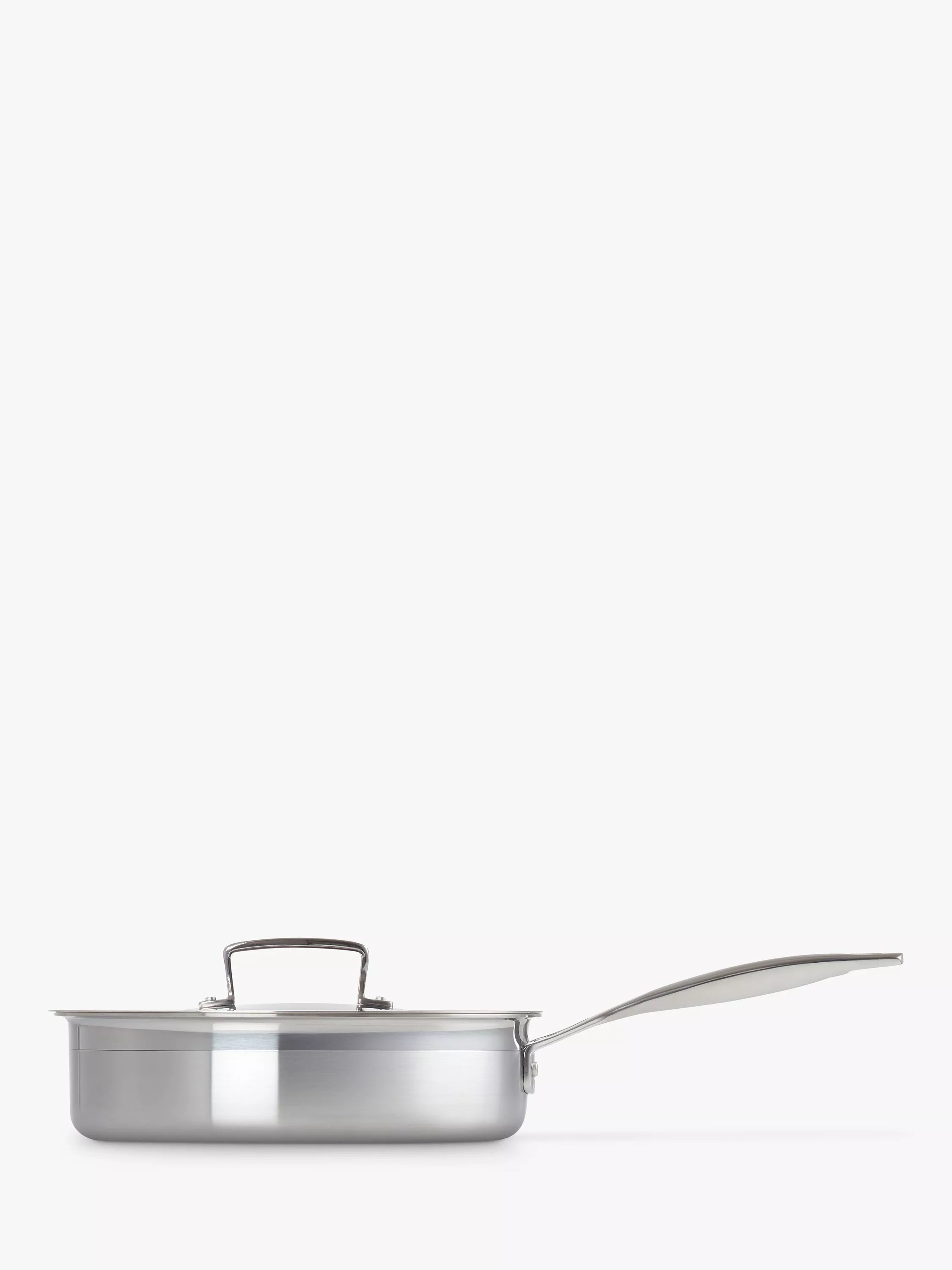Le Creuset 3-Ply Stainless Steel Sauté Pan with Lid 24cm, UK version
