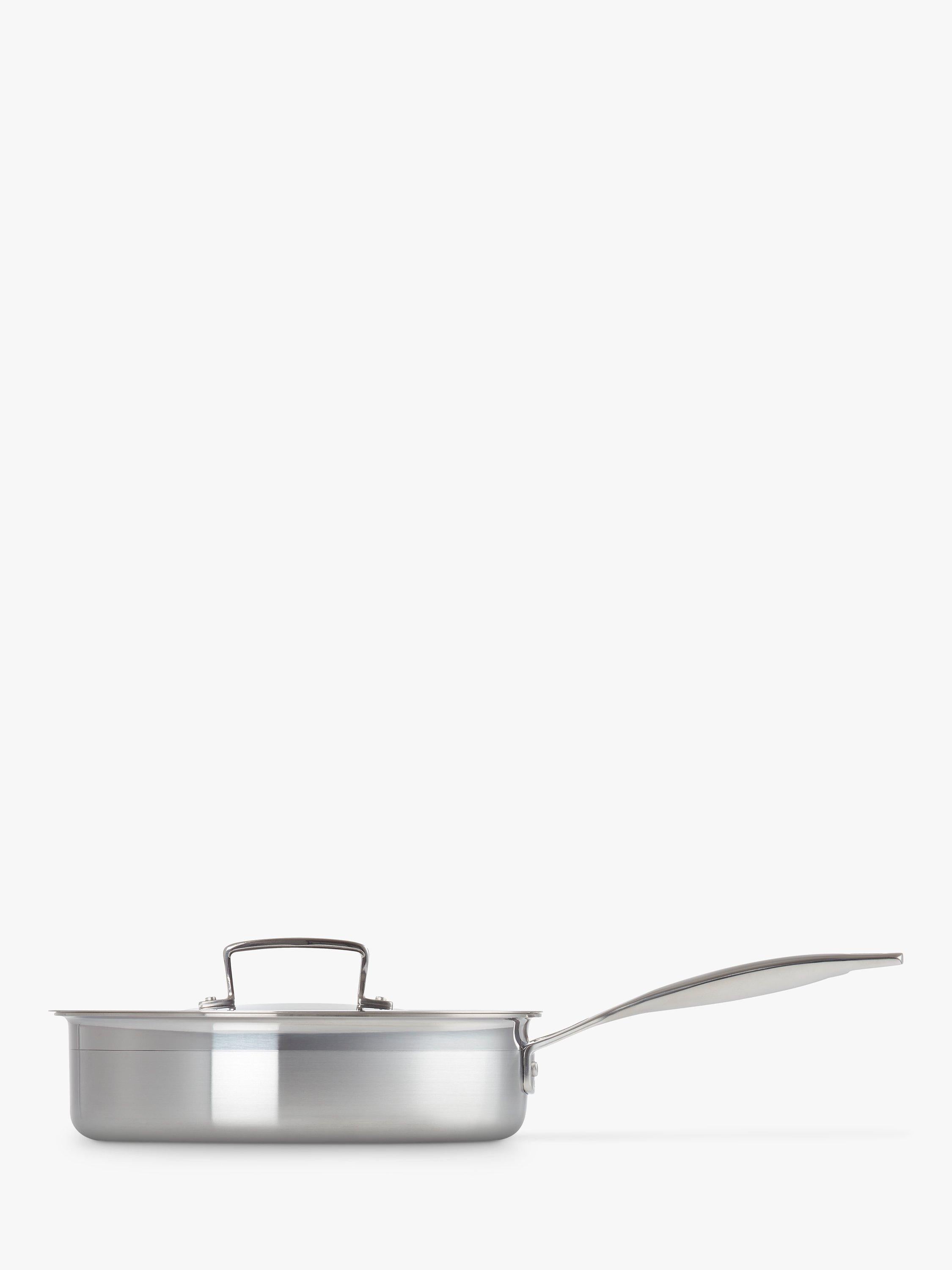 Le Creuset 3-Ply Stainless Steel Sauté Pan with Lid 24cm, UK version
