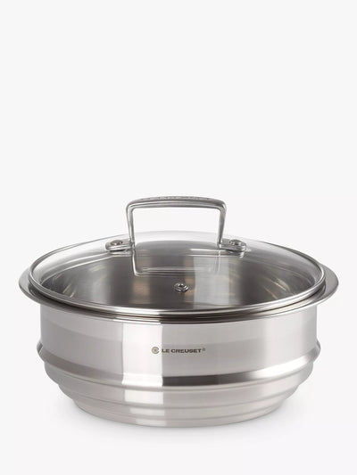 Le Creuset Multi-Steamer i rustfritt stål med glasslokk Steamer 22cm