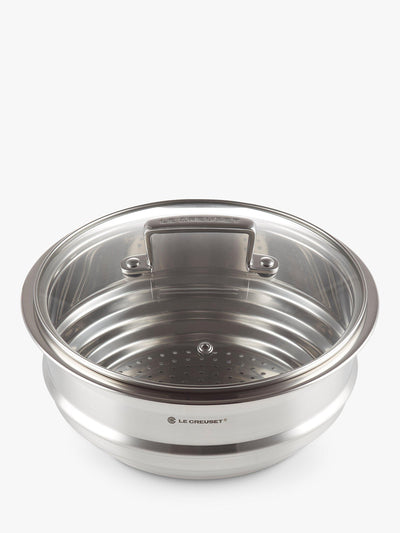 Le Creuset Multi-Steamer i rustfritt stål med glasslokk Steamer 22cm