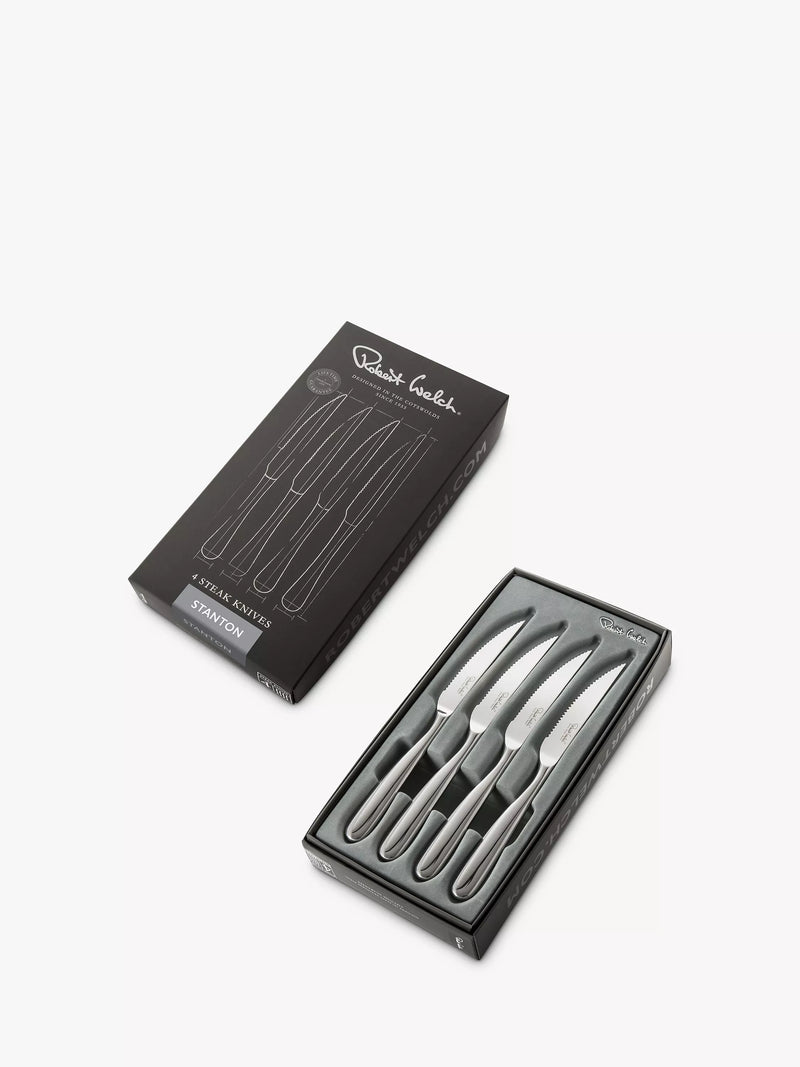 Robert Welch Stanton steak knives 4-piece set stainless steel, UK version