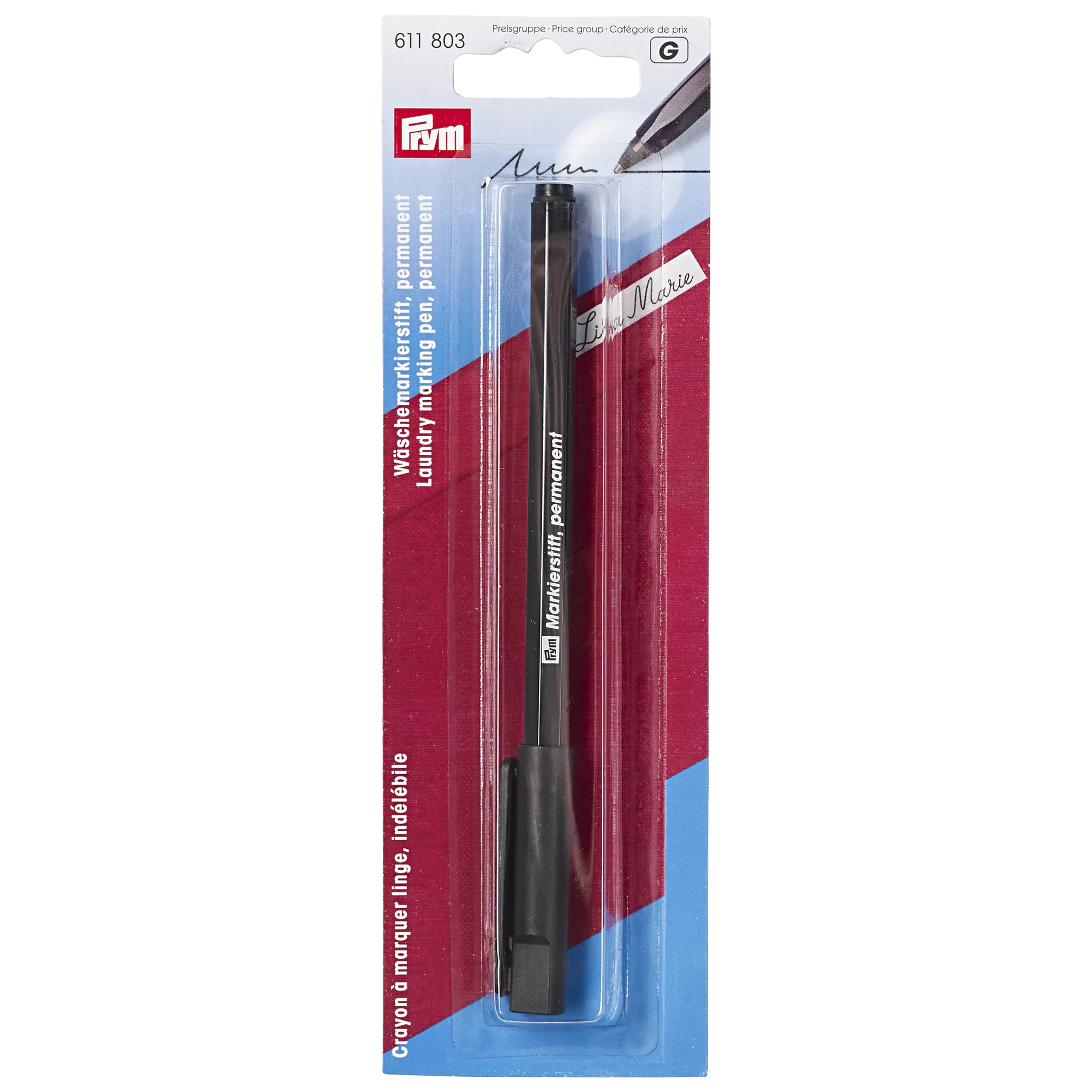 Prym permanent marker pen black - British product