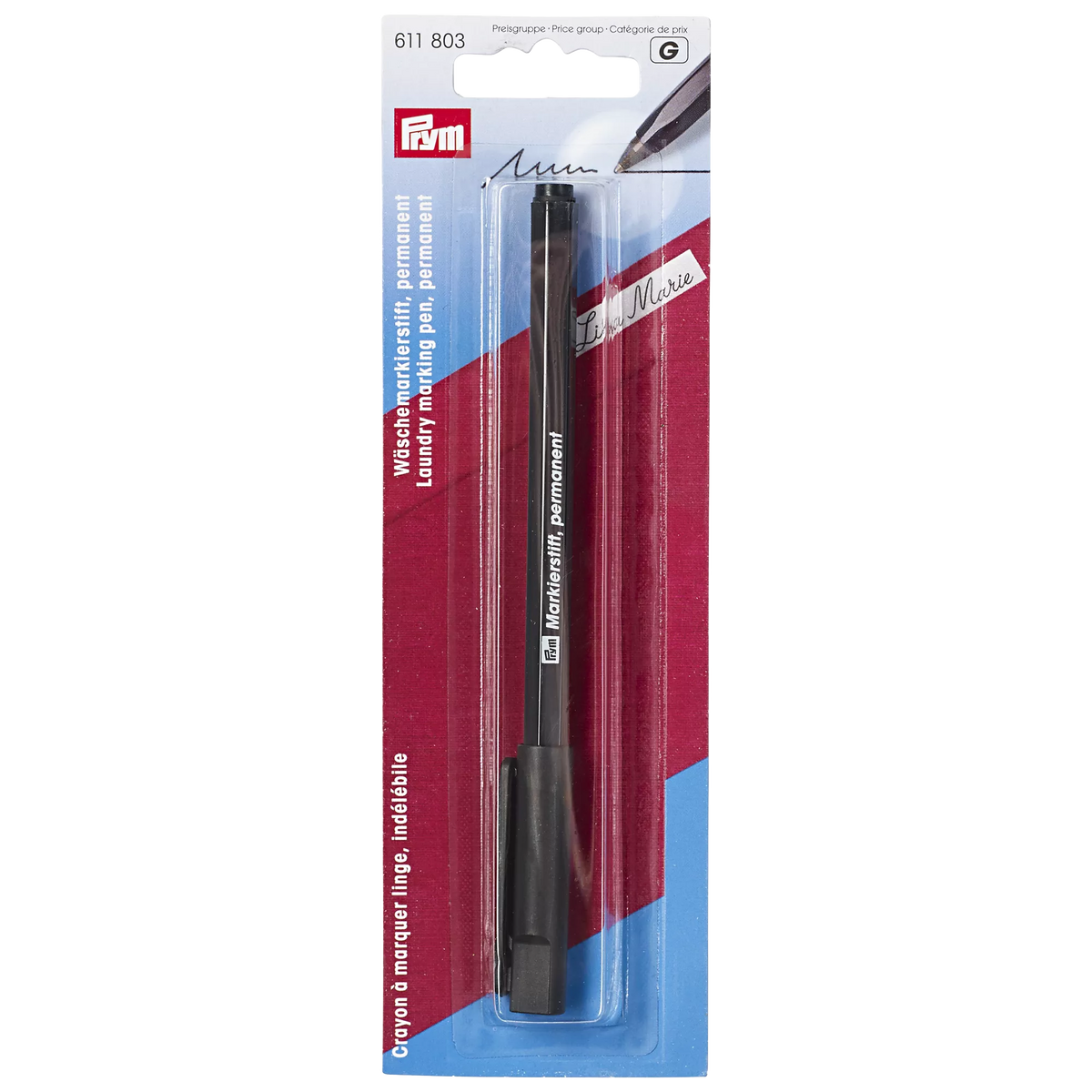 Prym permanent marker pen black - British product