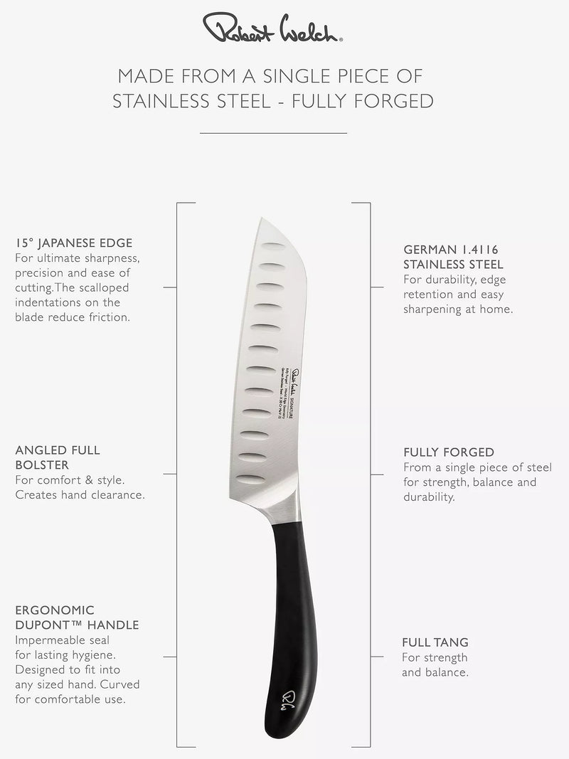 Robert Welch Signature Santoku knife 17cm - British product