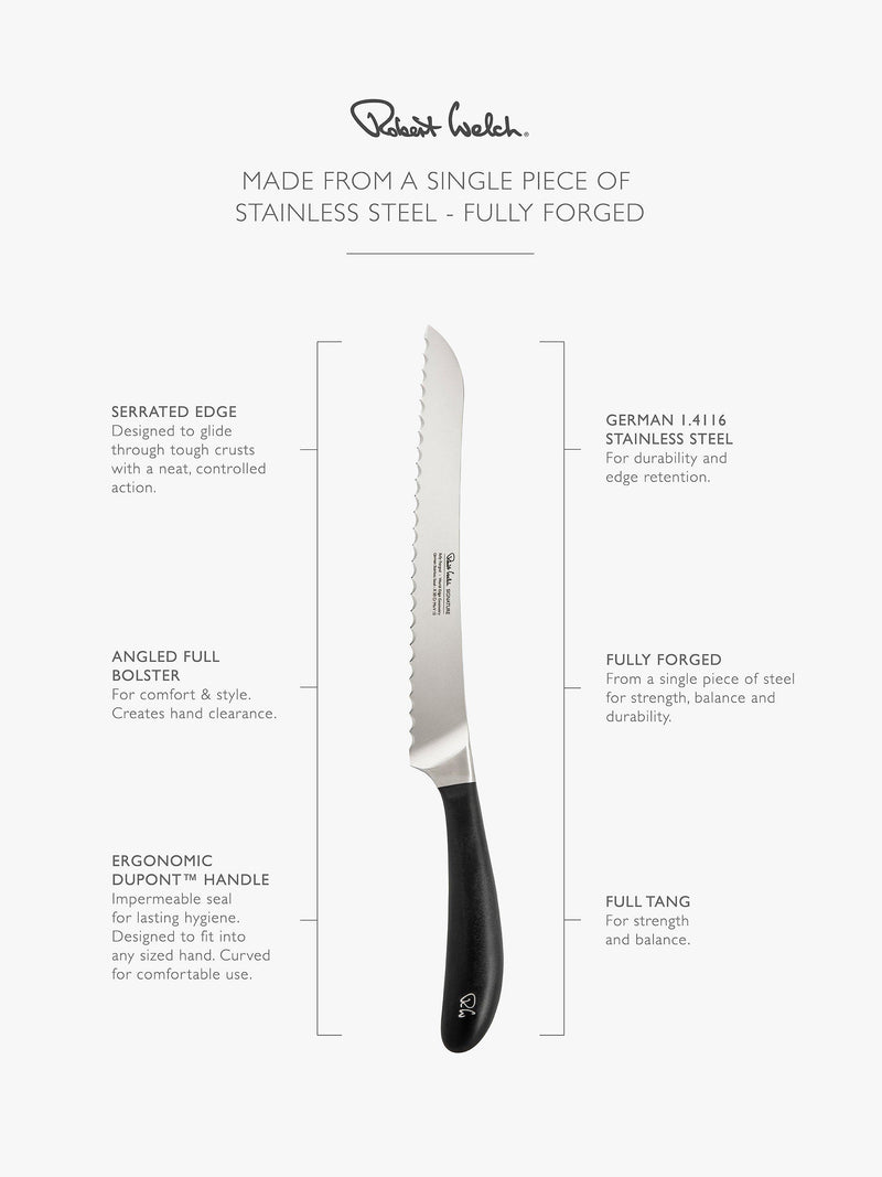Robert Welch Signature bread knife 22cm (British brand)