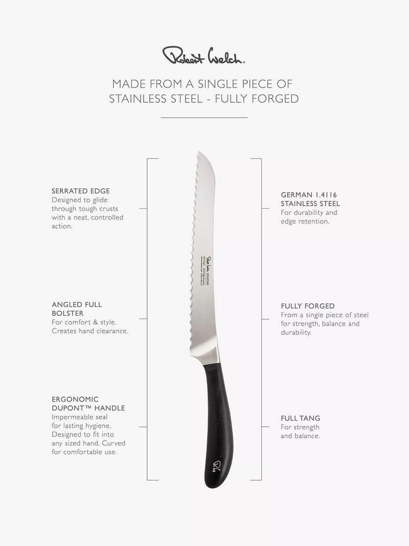 Robert Welch Signature bread knife 22cm (British brand)