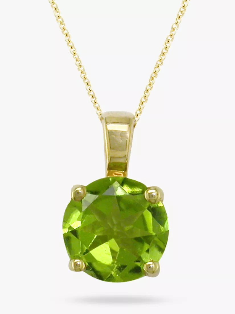 E.W Adams Peridot pendant 9ct, imported from the UK