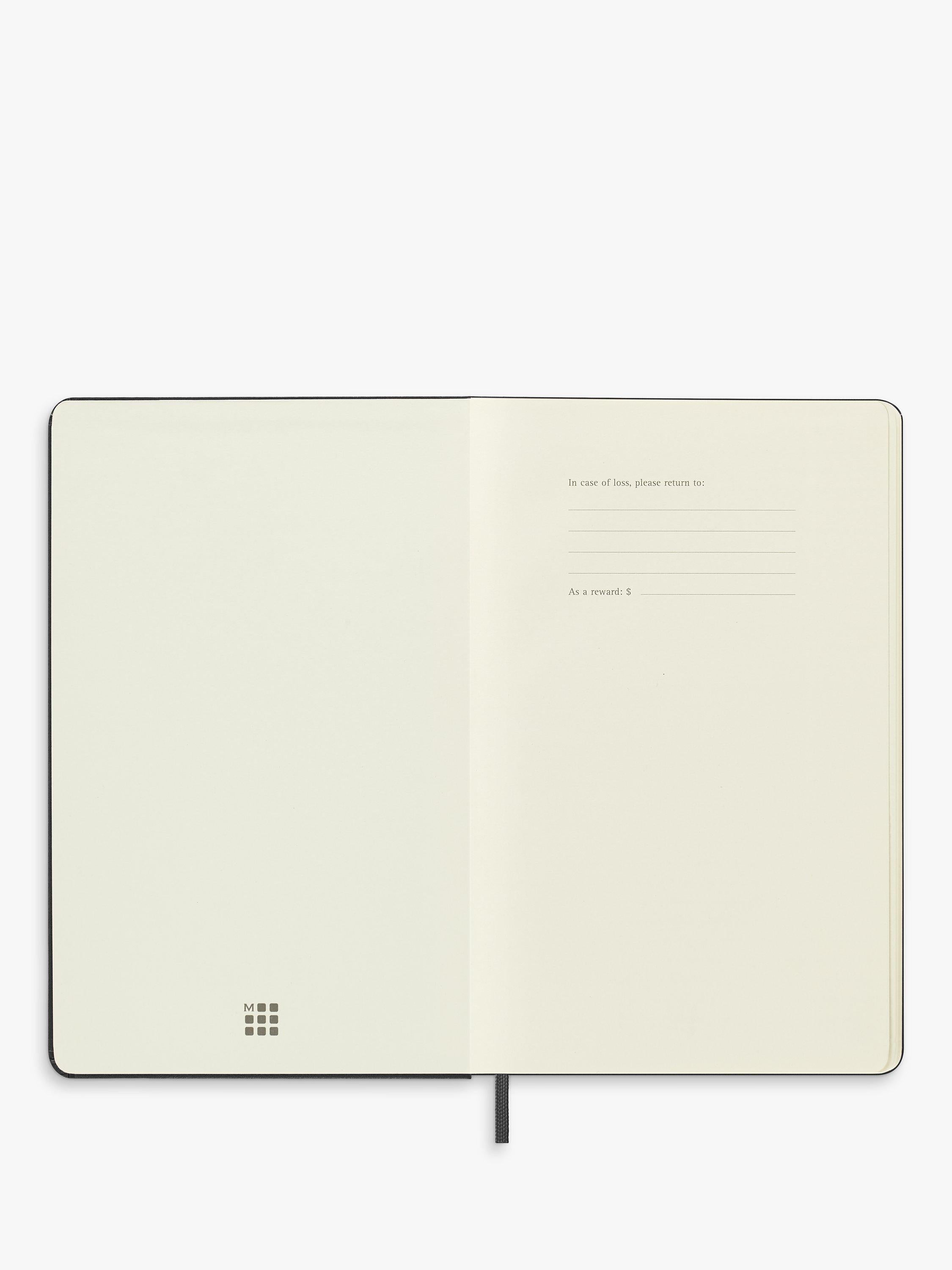 Moleskine large plain hard cover notebook 240 pages - British product