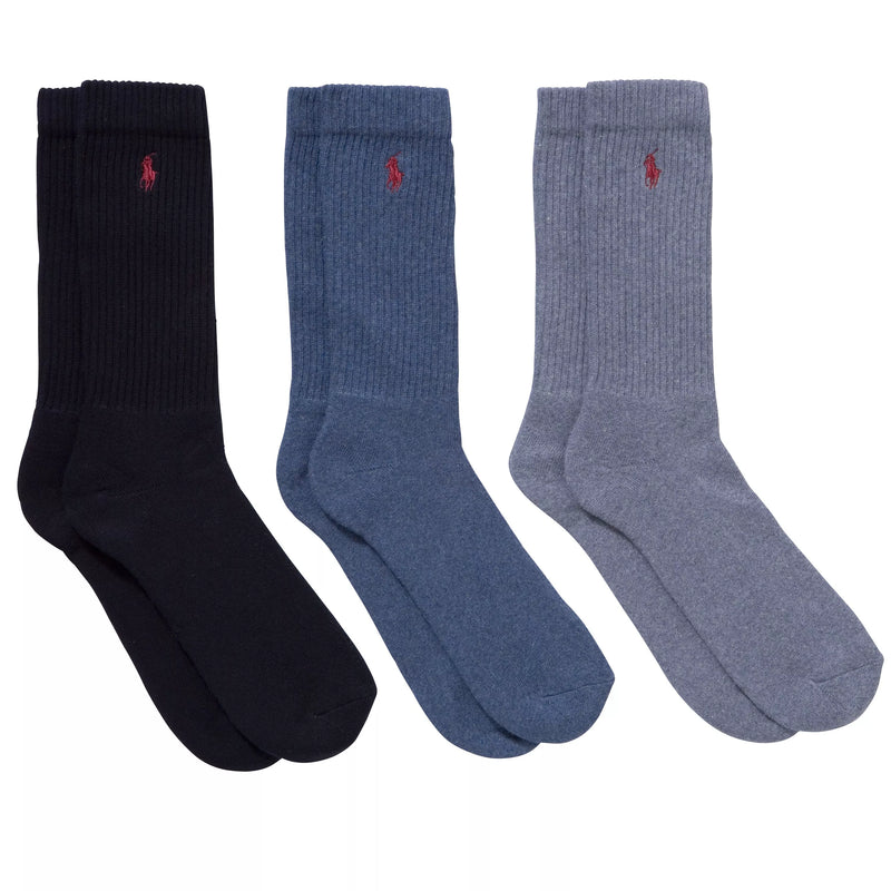 Polo Ralph Lauren crew socks 3 pack, imported from the UK