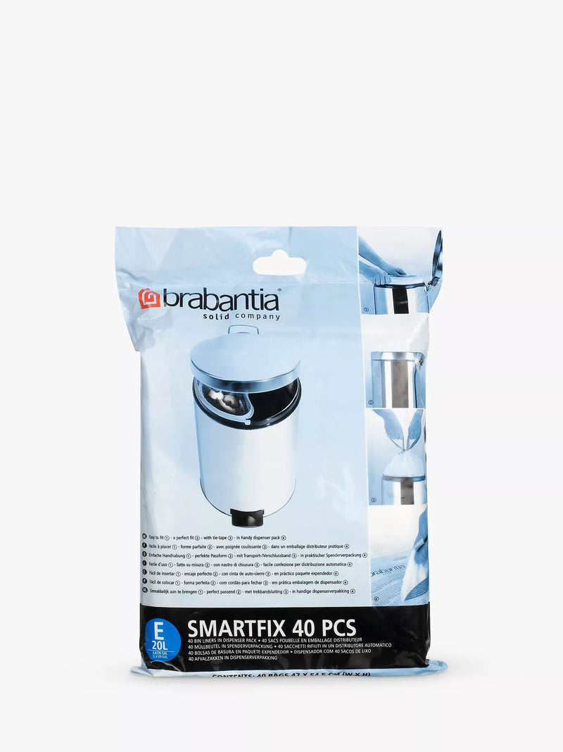 Brabantia PerfectFit bin liners 30L size G 40 bags, imported from the UK