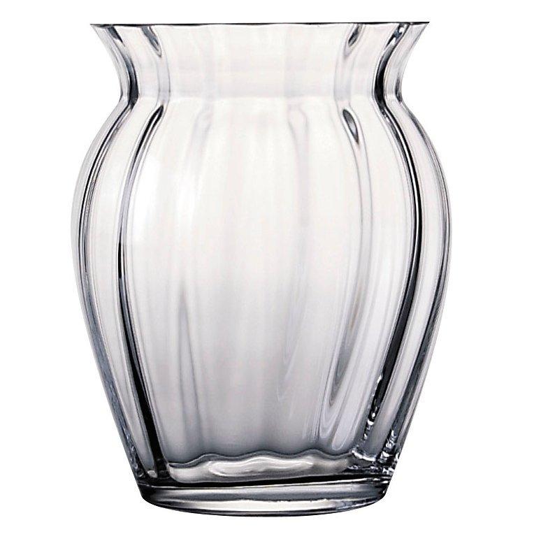 Dartington Crystal Florabundance Tulip Vase, 18.5cm tall, clear crystal - British product