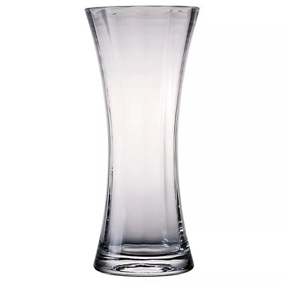 John Lewis Crystal Glass Vase with Rippled Texture, 26cm Height, Clear- Buy online at McGrocer