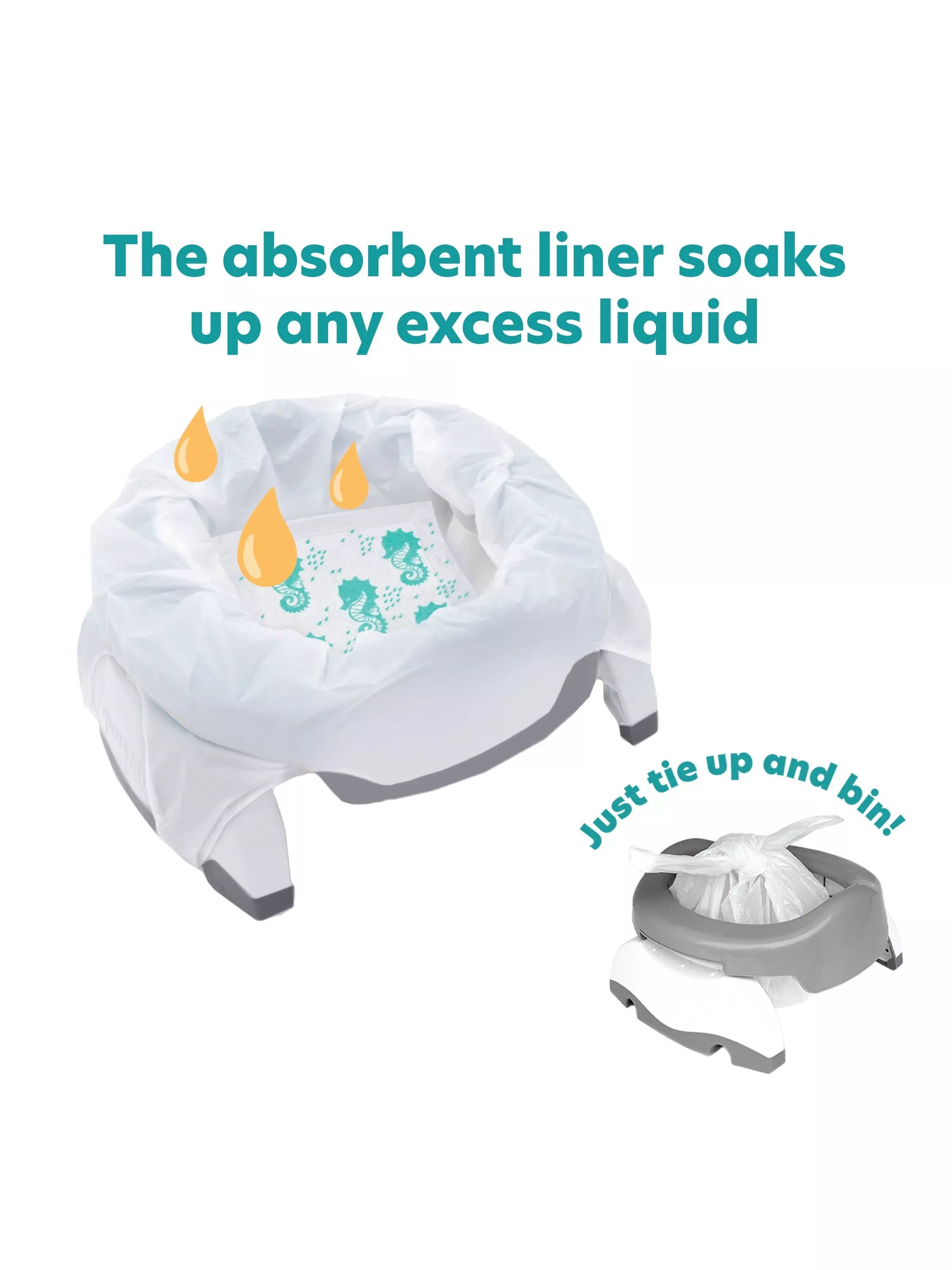 Potette fragranced potty liners pack of 30, imported from the UK