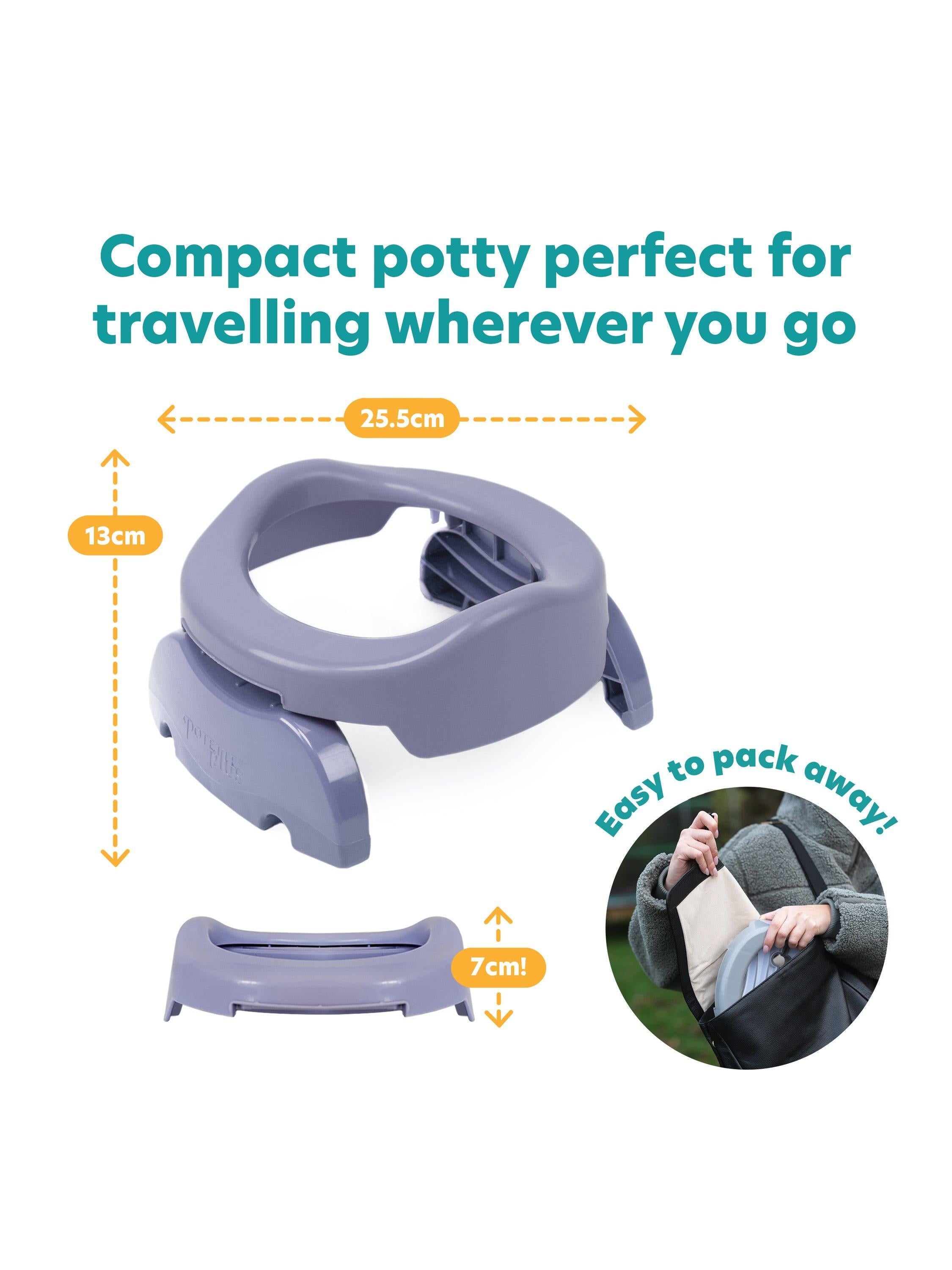 Potette Plus Travel Potty White/Blue, imported from the UK
