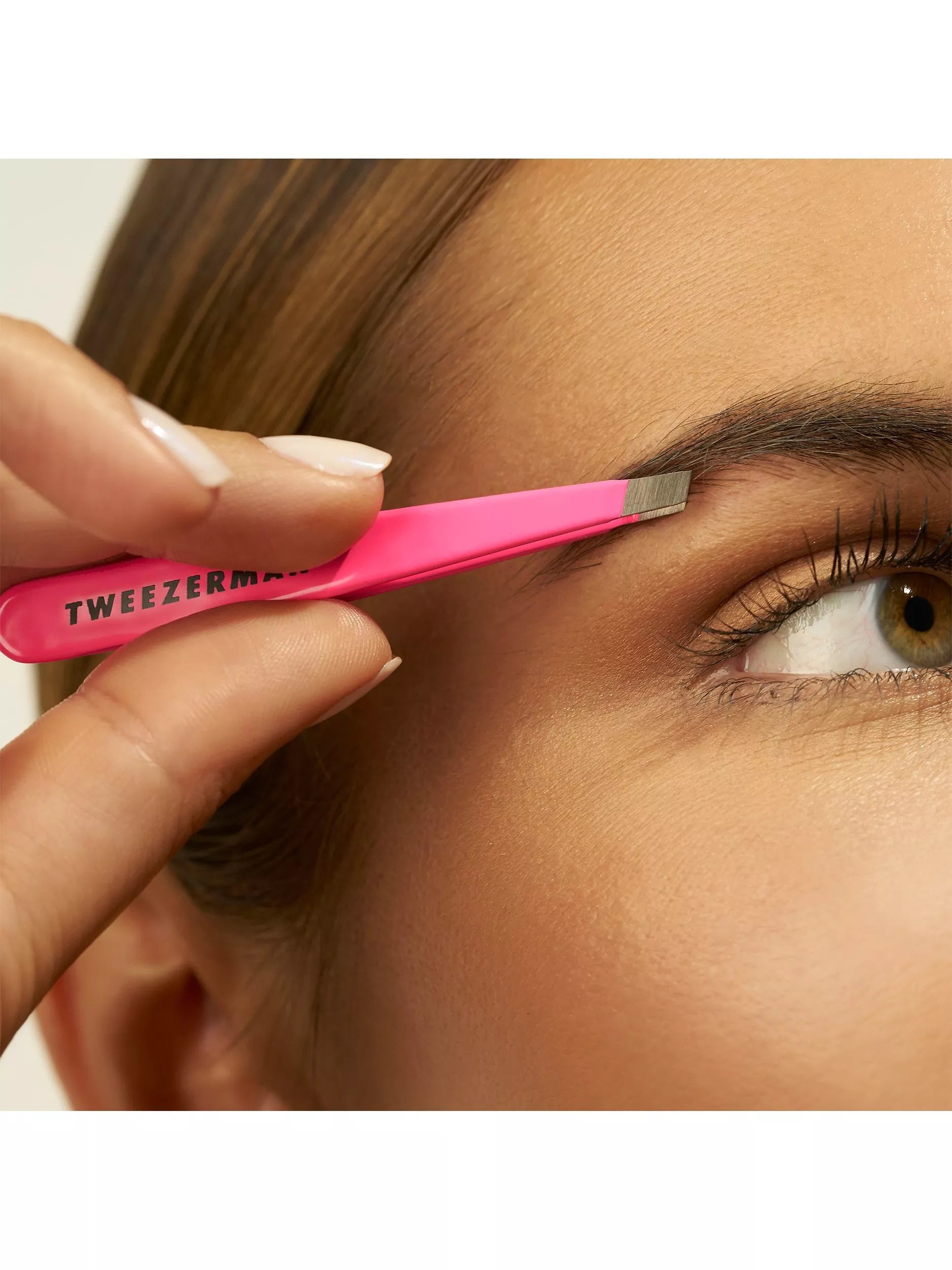 Tweezerman mini slant tweezers assorted colours (British brand)