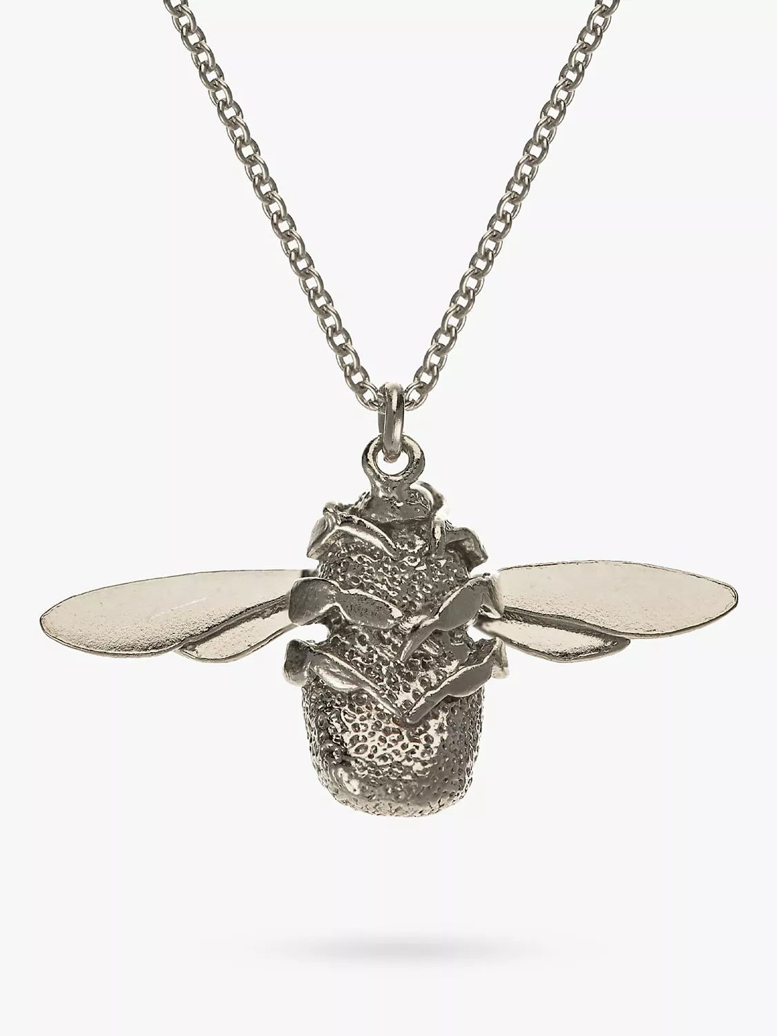 Alex Monroe sterling silver bumble bee pendant necklace (British brand)