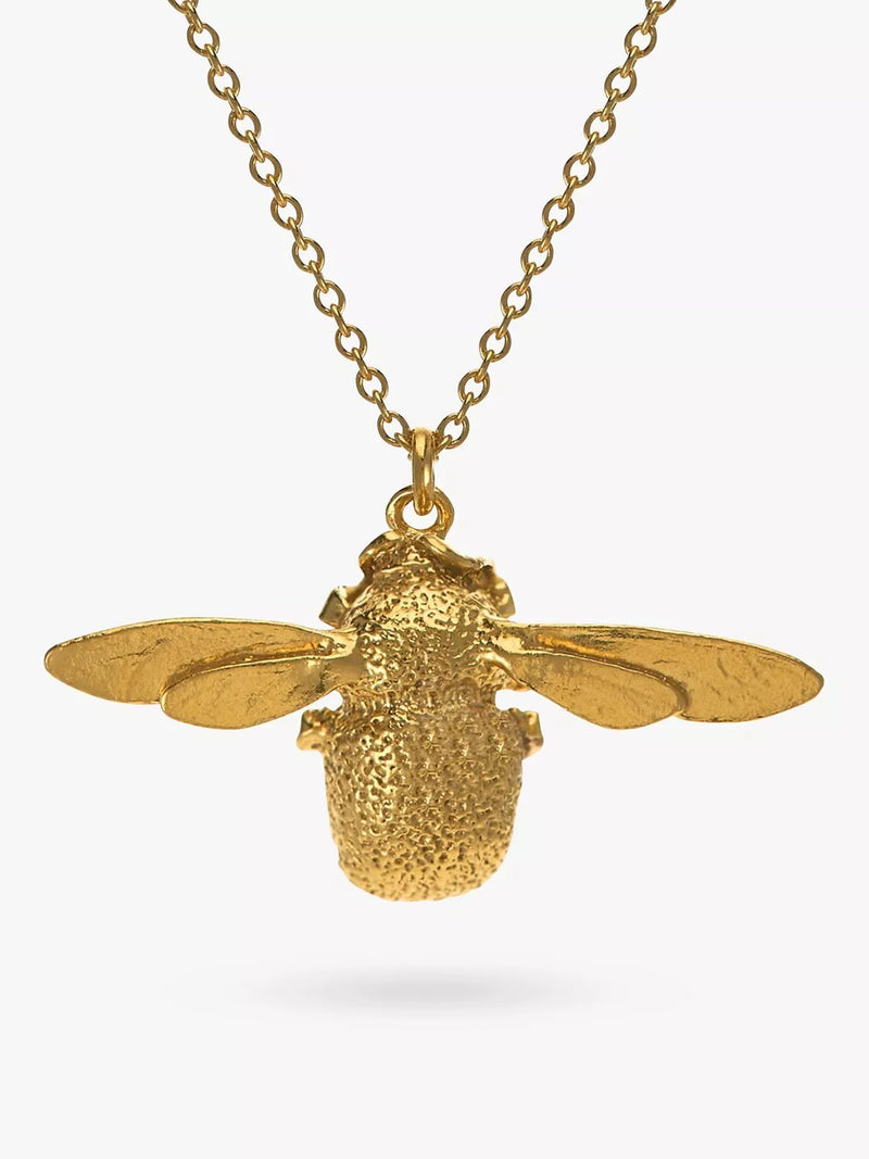 Alex Monroe bumble bee pendant 22ct gold vermeil, imported from the UK