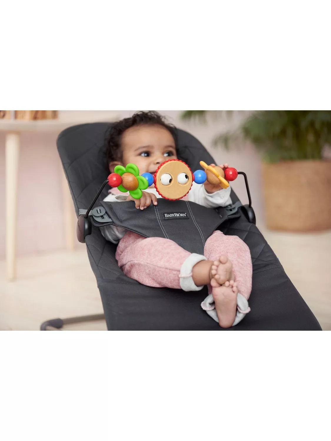 BabyBjörn Googly Eyes wooden spinning toy (British brand)