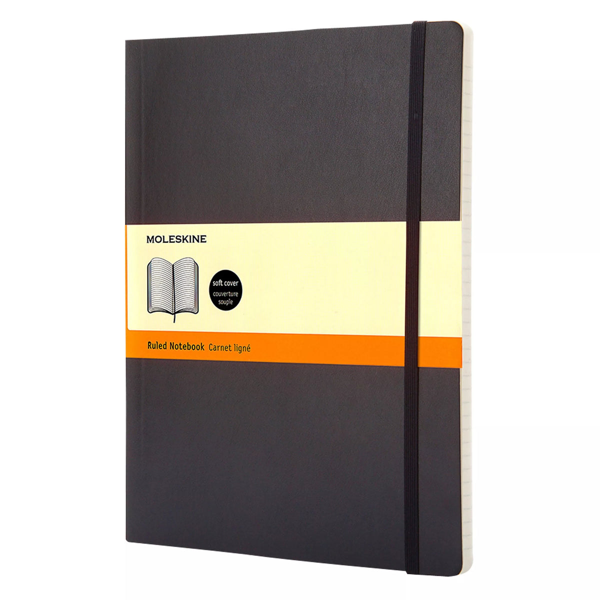 Moleskine extra large soft cover ruled notebook (British brand)