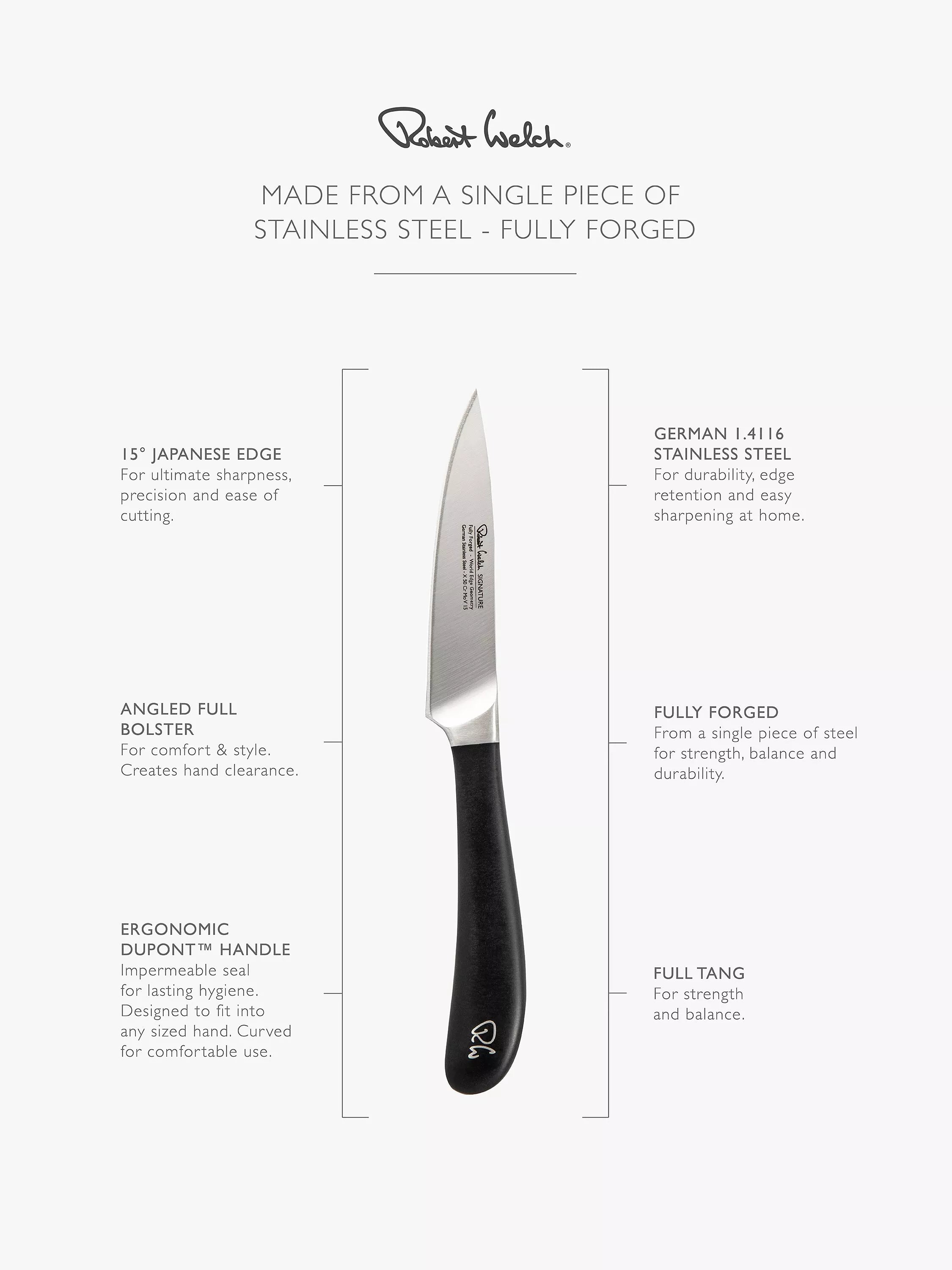 Robert Welch stainless steel vegetable knife 10cm (British brand)