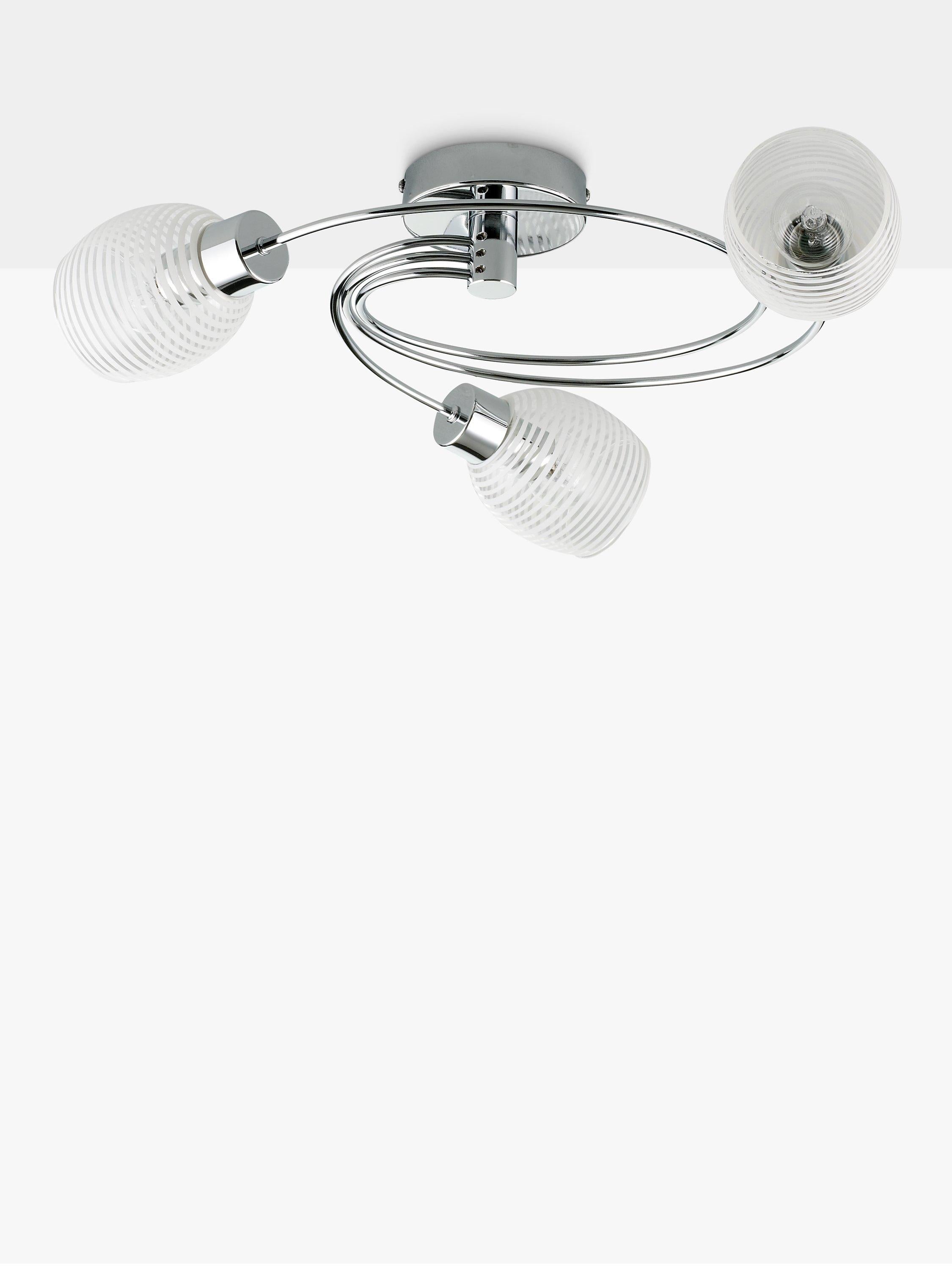 John Lewis Maya ceiling light 56cm diameter polished chrome, UK version