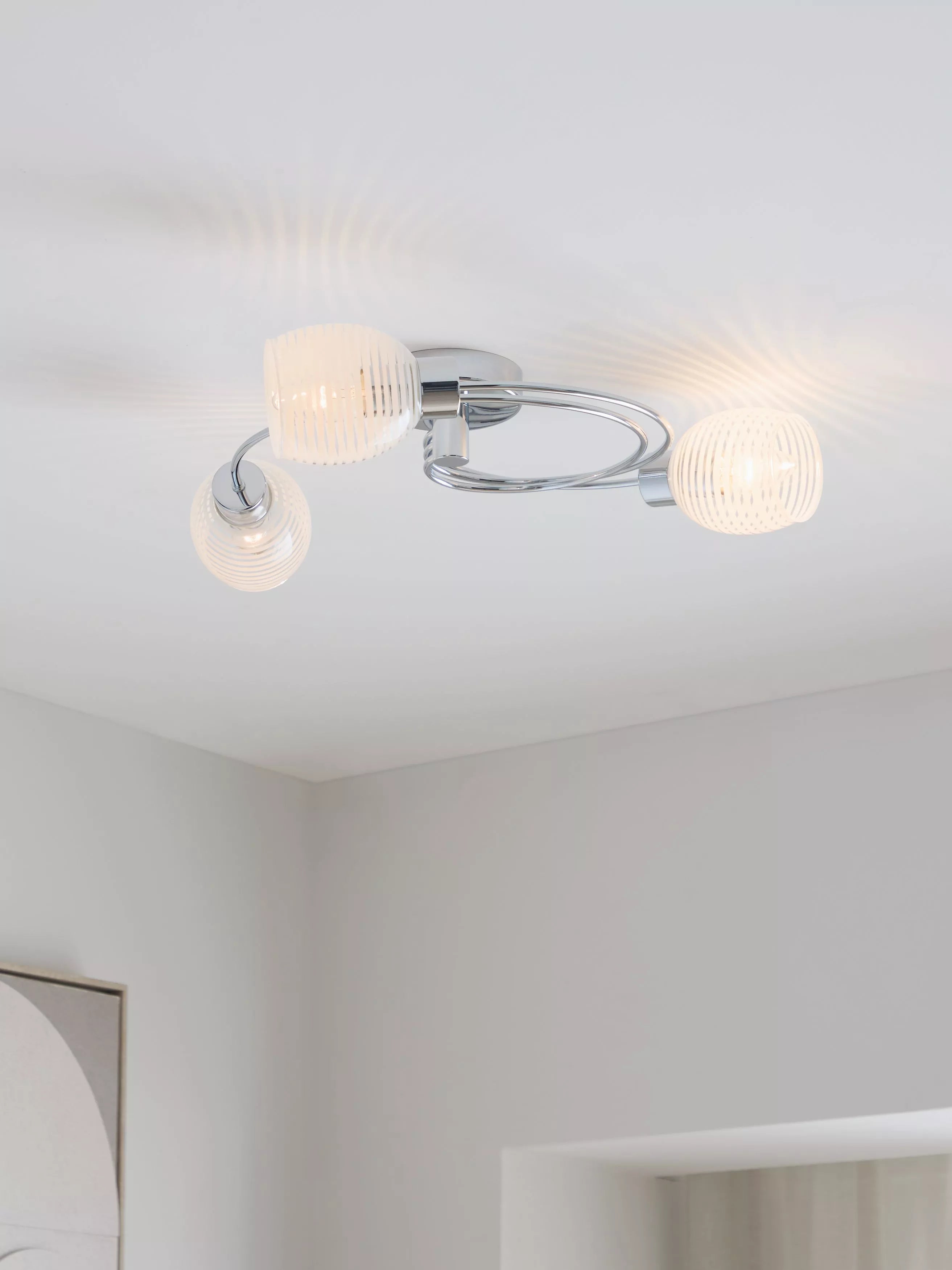 John Lewis Maya ceiling light 56cm diameter polished chrome, UK version